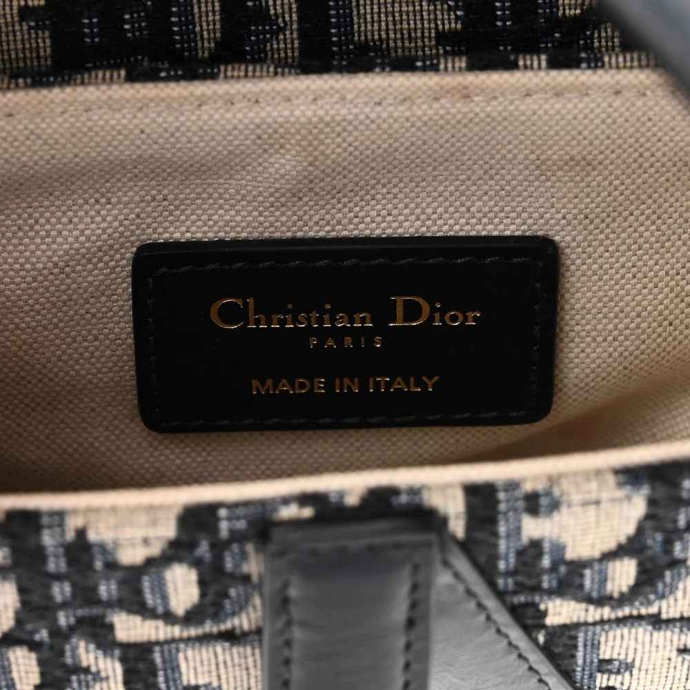 Mirror Quality Dior Replica Handbags – Blue Oblique Saddle Bag