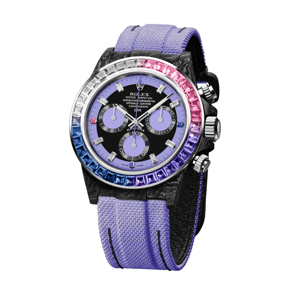 ROLEX Diw Daytona carbon rainbow violet 40mm carbon(1:1 replica) - Top club