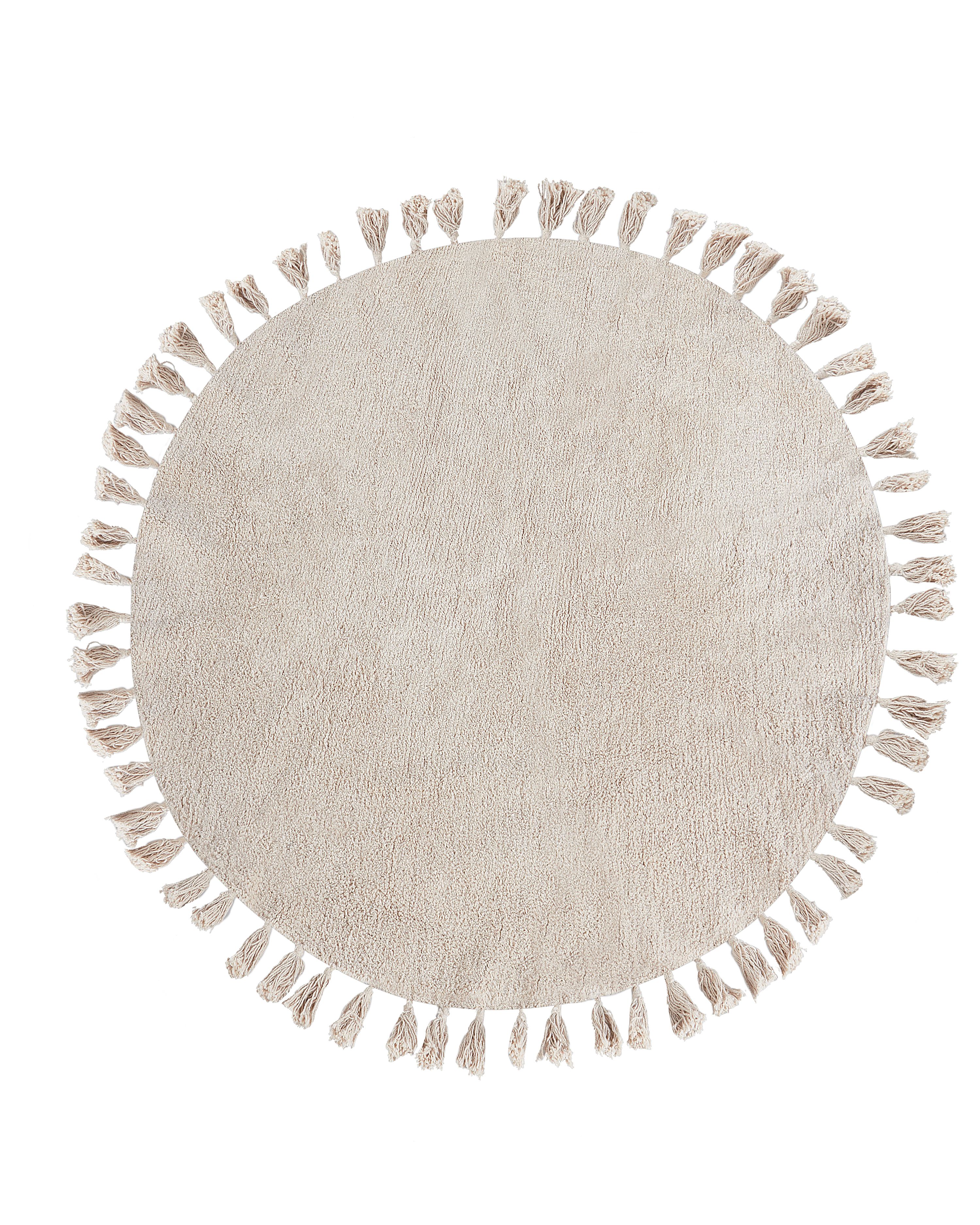 Rug MITSOBI Beige ø 120 cm Cotton