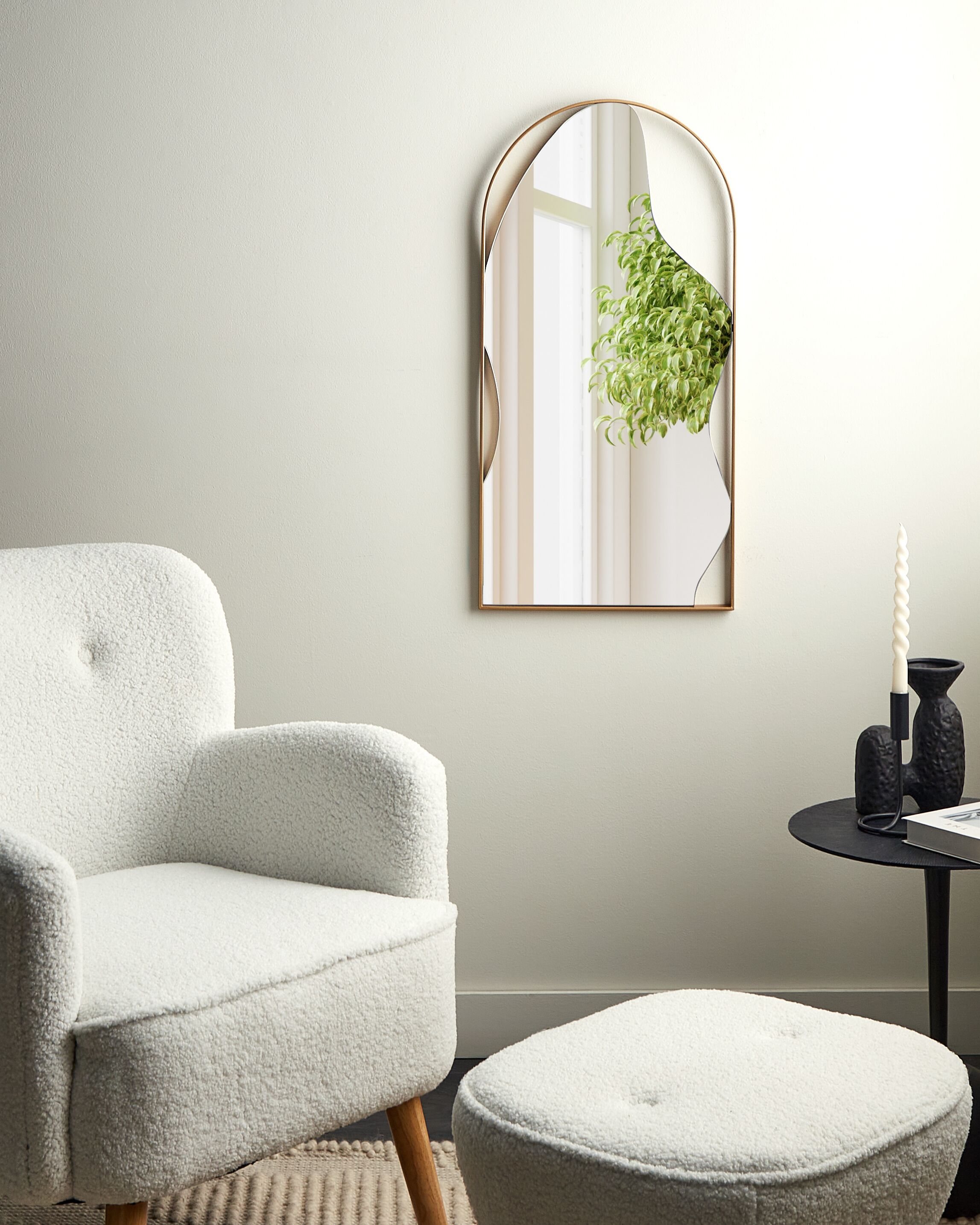 Wall Mirror COLOMBIER 41 cm 81 cm Metal Gold