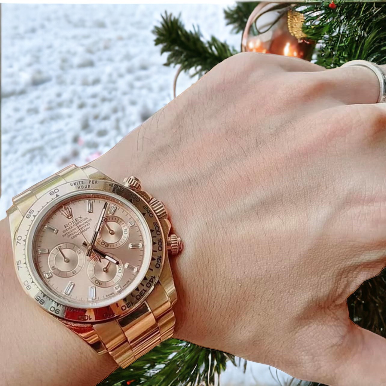 Rolex Daytona 18K Solid Rose Gold Replica Watch 40mm - Elite Watch Atelier