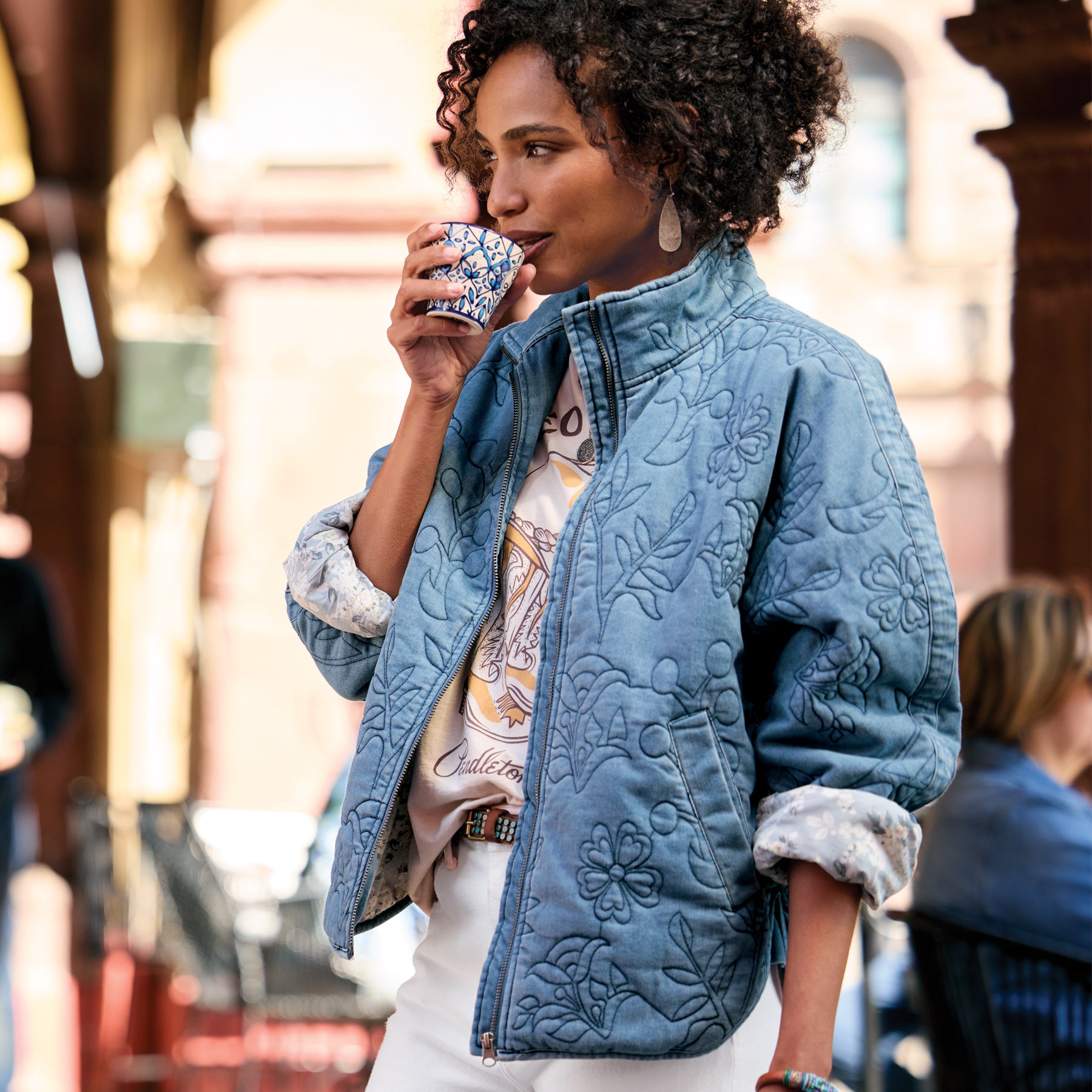 Nova Quilted Denim Jacket - Sundance Clothing