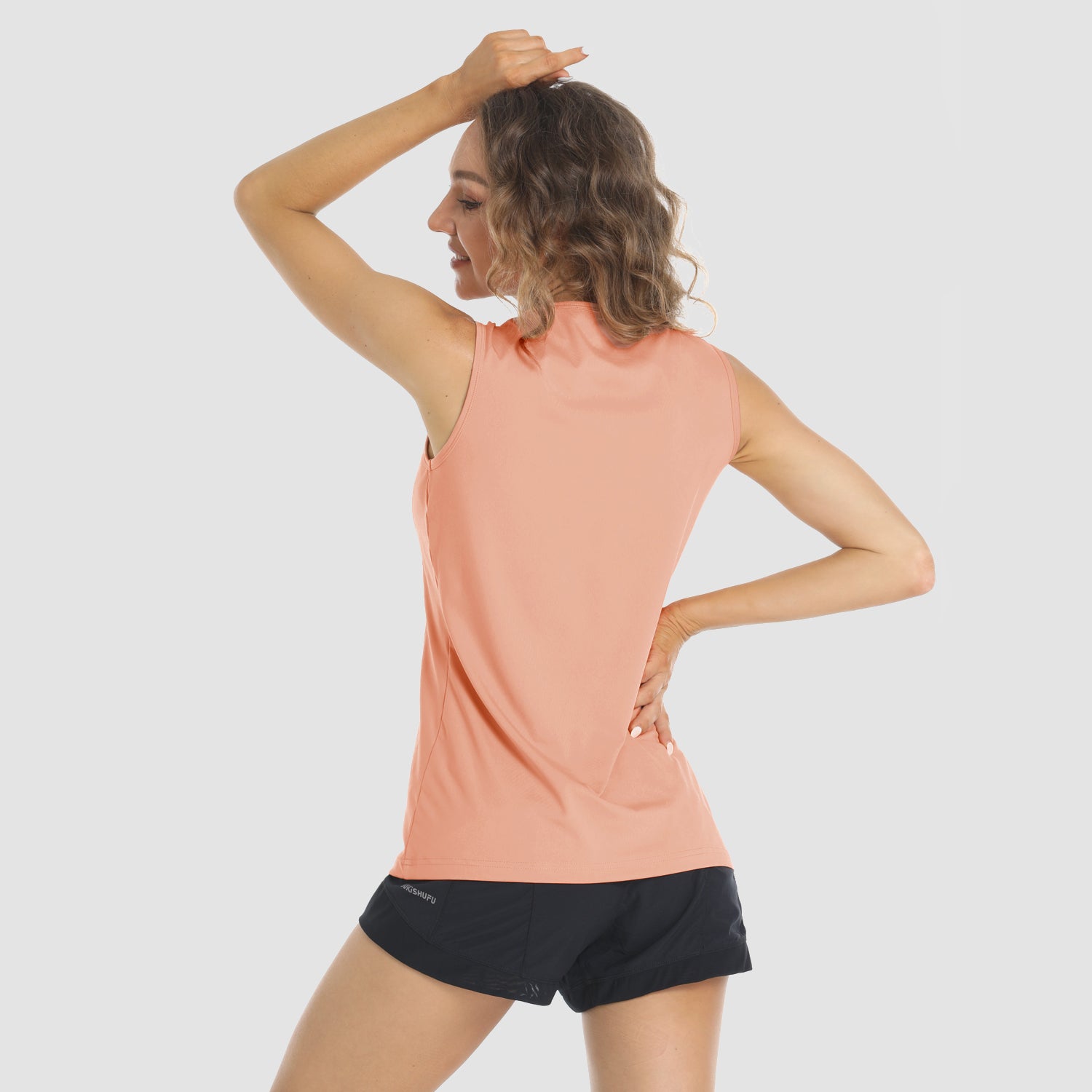 Women's Sleeveless Workout Shirts Dry Fit Running Wicking Tank Tops Active Gym