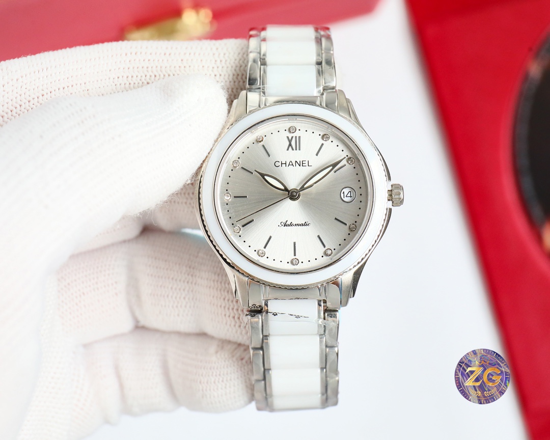 CHANEL - Elegant Lady's Watch 33MM - White(1:1 replica) - Top club