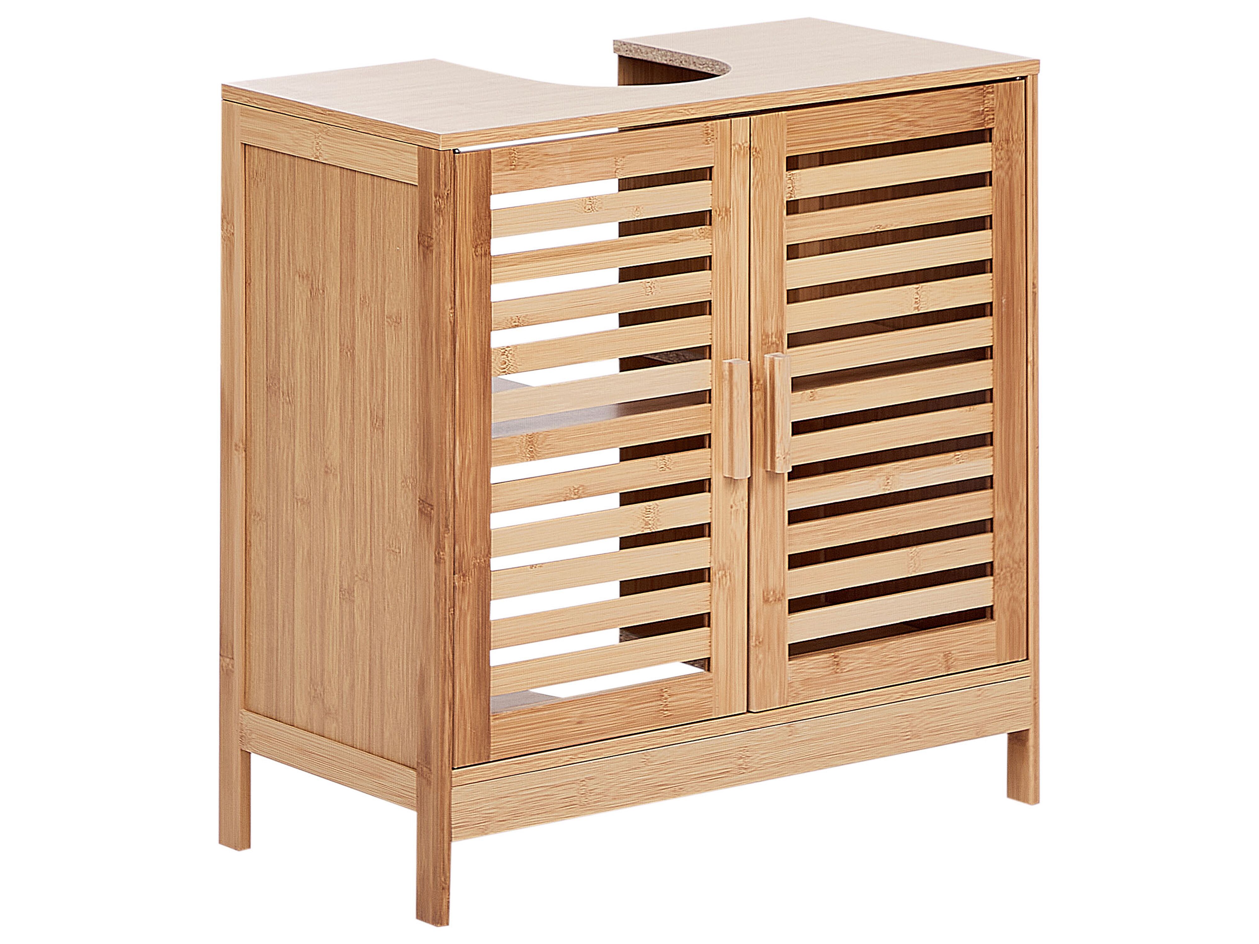 Vanity Unit MISSOULA Bamboo 60 cm Light Brown