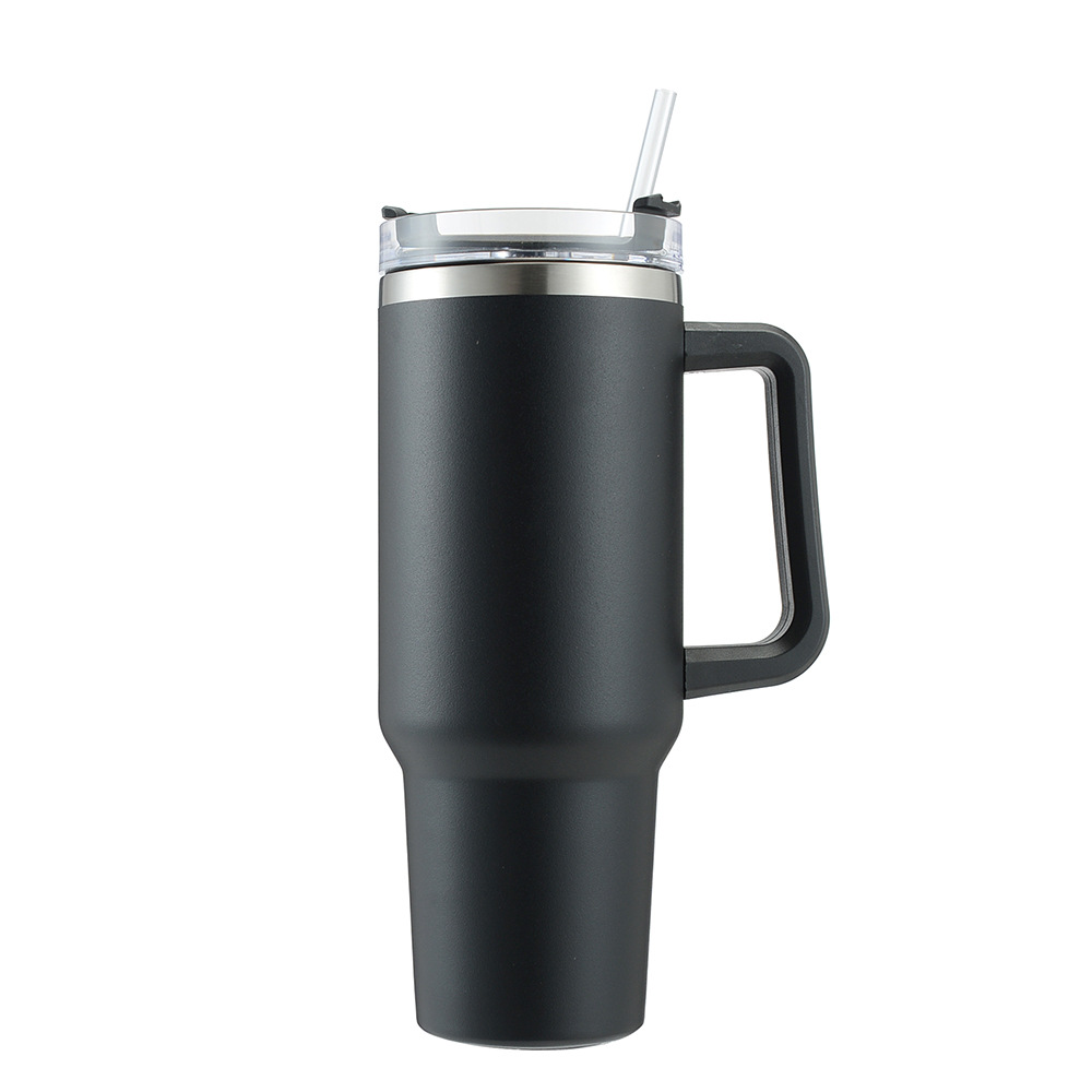 Spot American Vacuum 40oz Large-capacity Handle Beer Mug Car Ice Cup Stainless Steel Thermos Cup 1200ml
