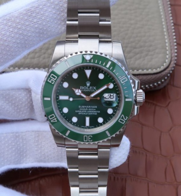 Replica Rolex Submariner 116610 LV Green Ceramic V7 Noob A3135 - Elite Watch Atelier