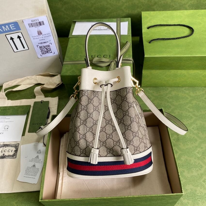 Replica Gucci Ophidia Small Gg Bucket Bag 550621 White1:1High-quality replica