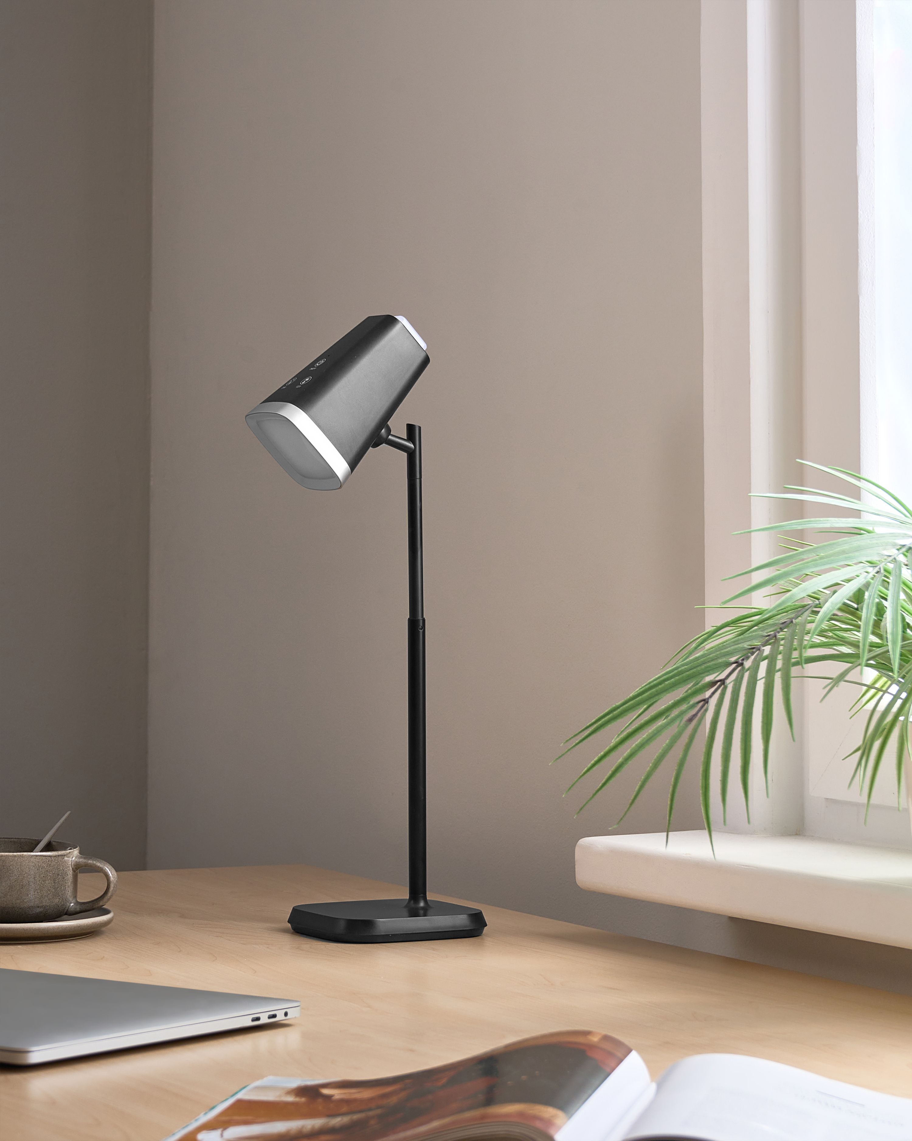 Wireless LED Table Lamp MUSCA with Dimmer Black