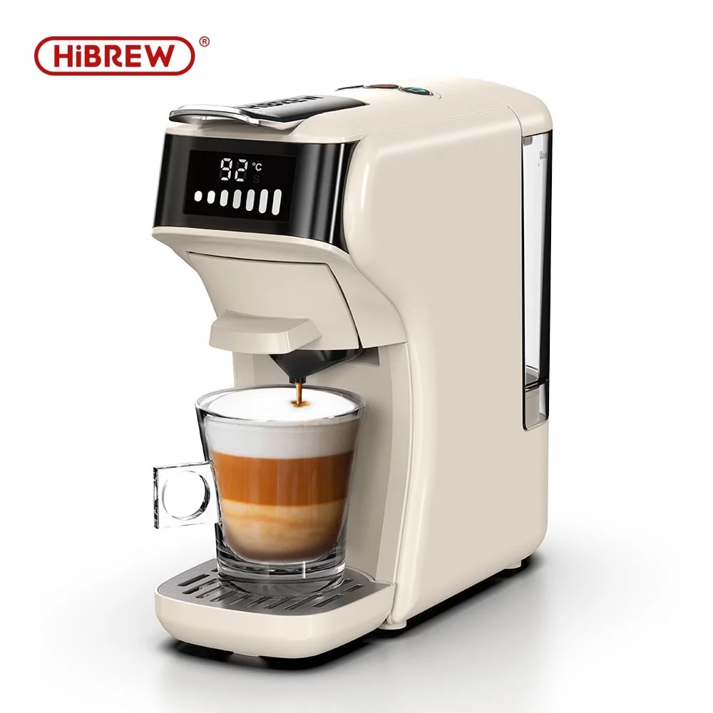 HiBREW 6in1 Pods Coffee Machine Multiple Espresso Cafetera Cappuccino Coffee Maker H1B Beige - Image 25