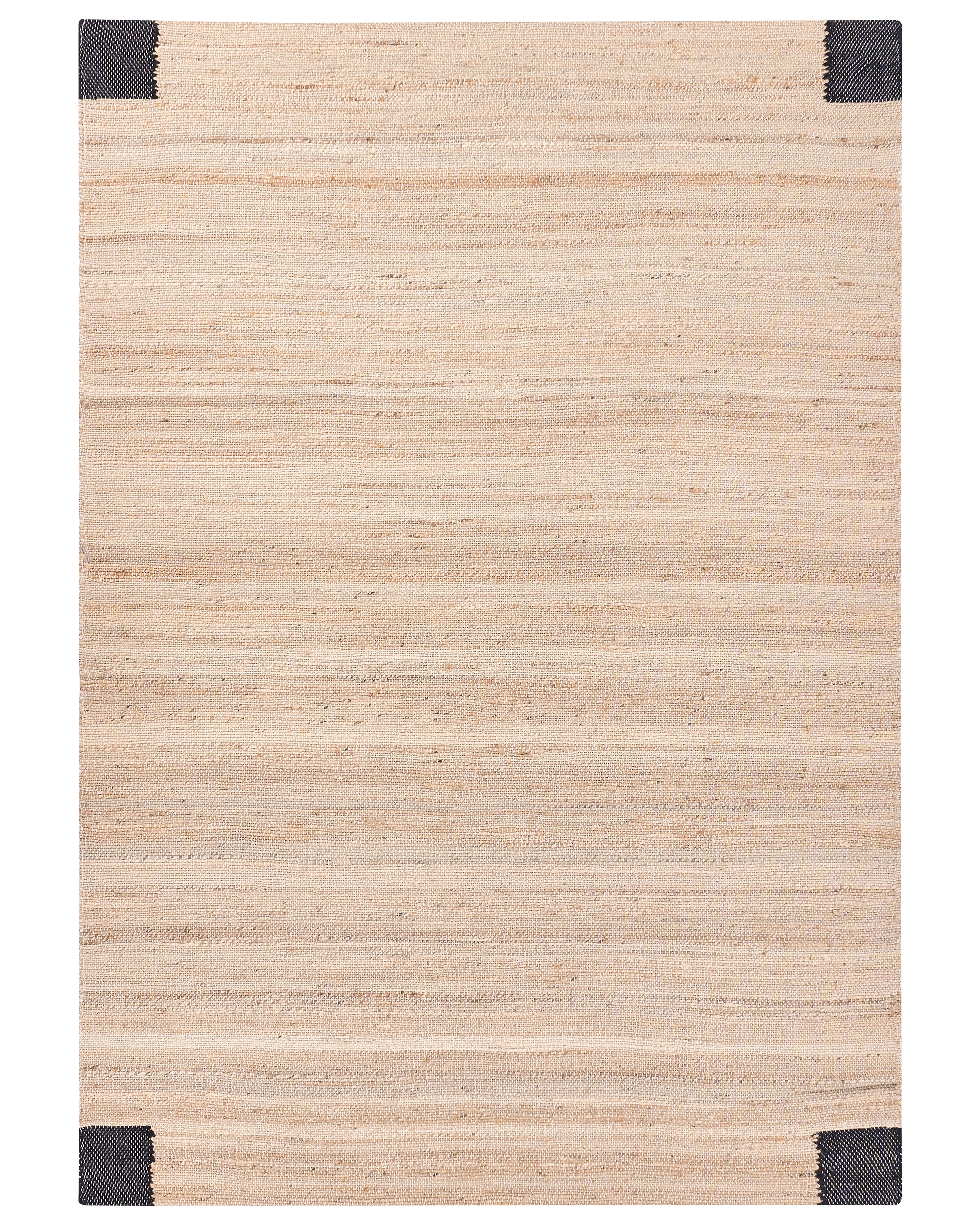 Rug AMRAVATI Black/ Beige 160 x 230 cm Jute