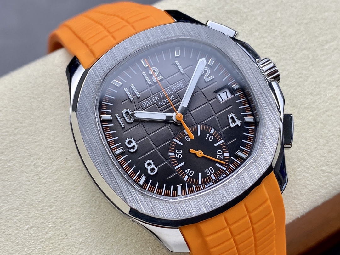 Fake Patek Philippe Replica Watch Aquanaut Chronograph Stainless Steel Black Dial 5968A-001 GRF(1:1 replica) - Top club