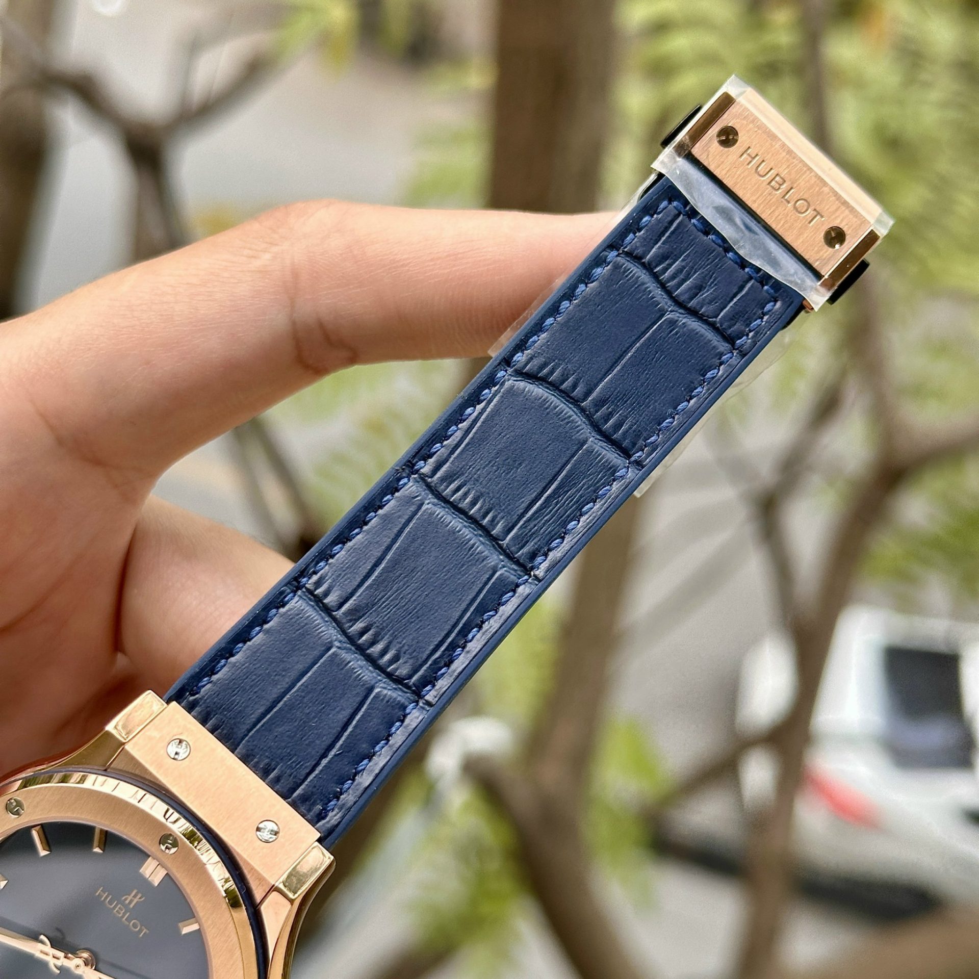Hublot Replica 1:1 Watch Classic Fusion King Gold Blue Dial JJF Factory 42mm - Top club