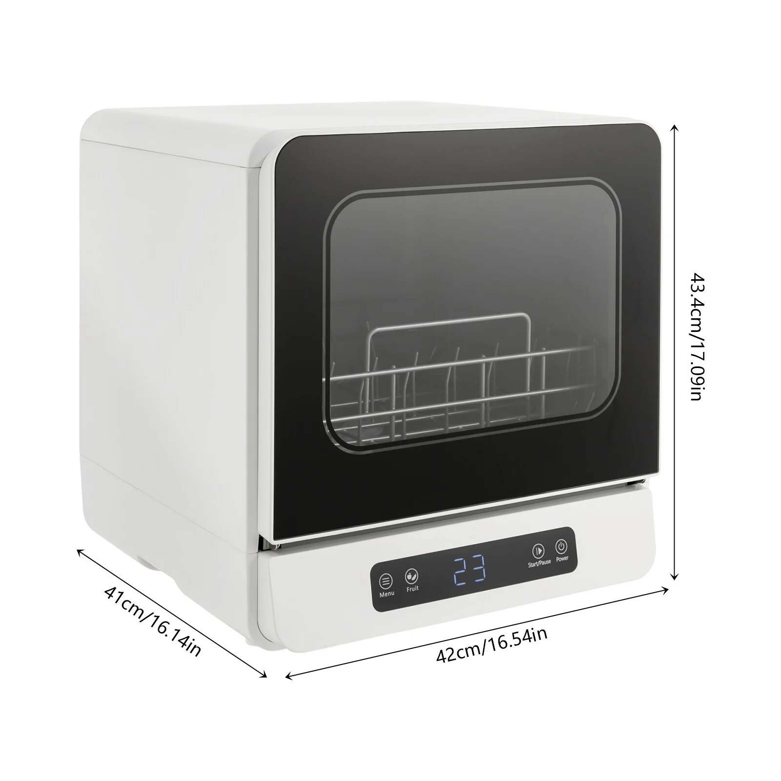 TFCFL Portable Dishwasher Electric Compact Countertop Dishes Dryer Washing Machine Touch Control
