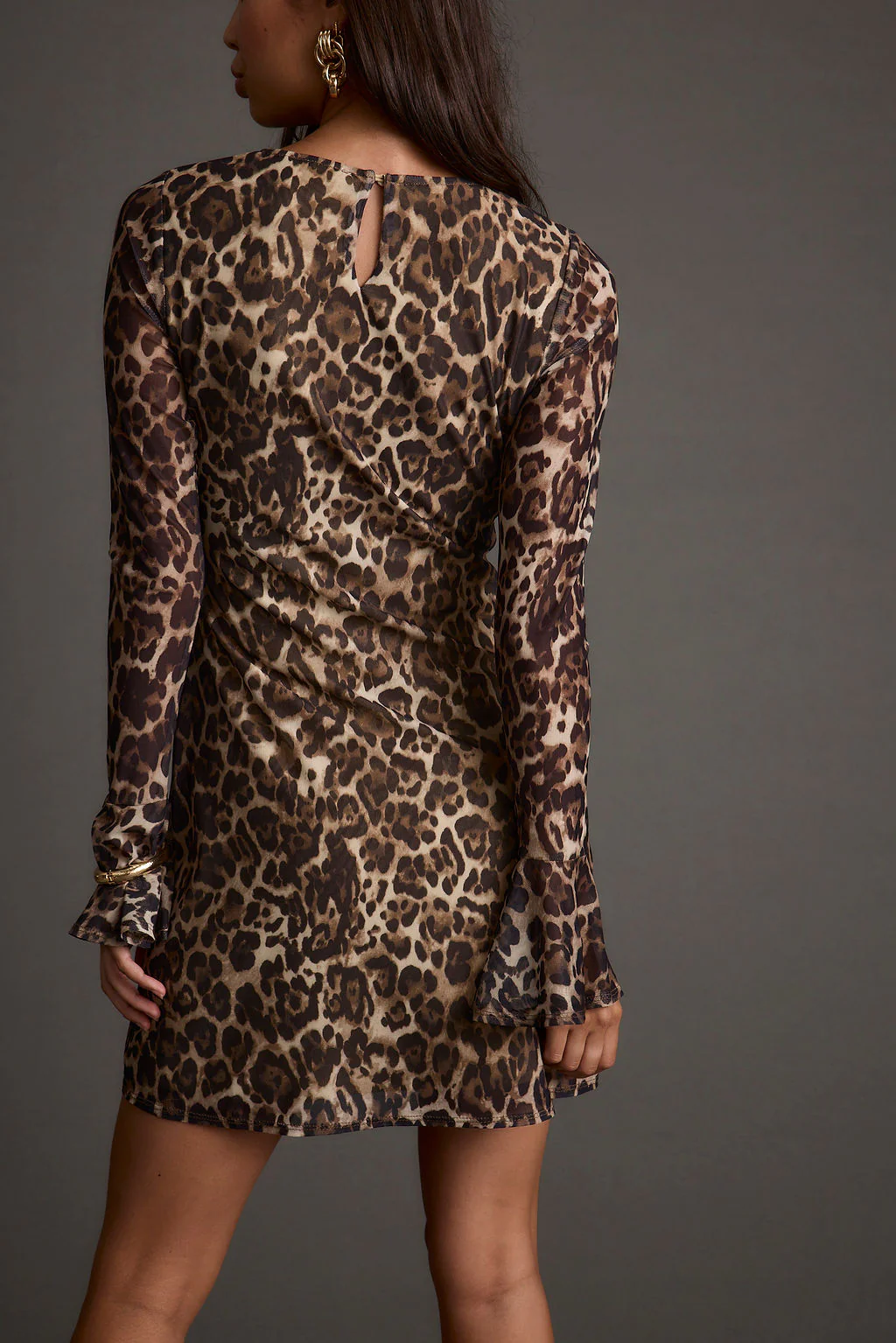 Tatum Leopard Mesh Mini Dress