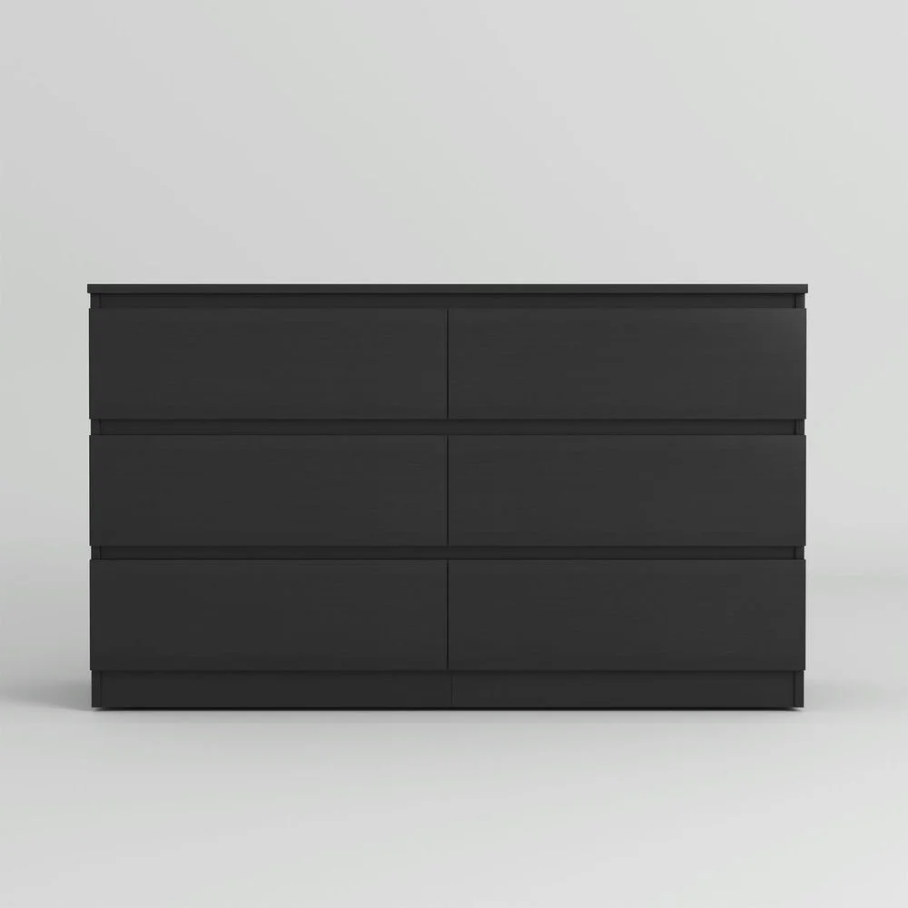 Kadyn White Chest of Drawer, 6 Double Drawer Dresser for Bedroom, Modern Storage Cabinet for Living Room, Dresser - Image 116