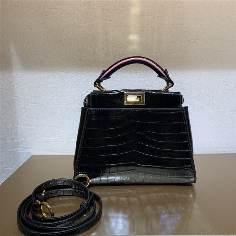 Fendi Peekaboo Mini Leather Tote - Replicaclubs