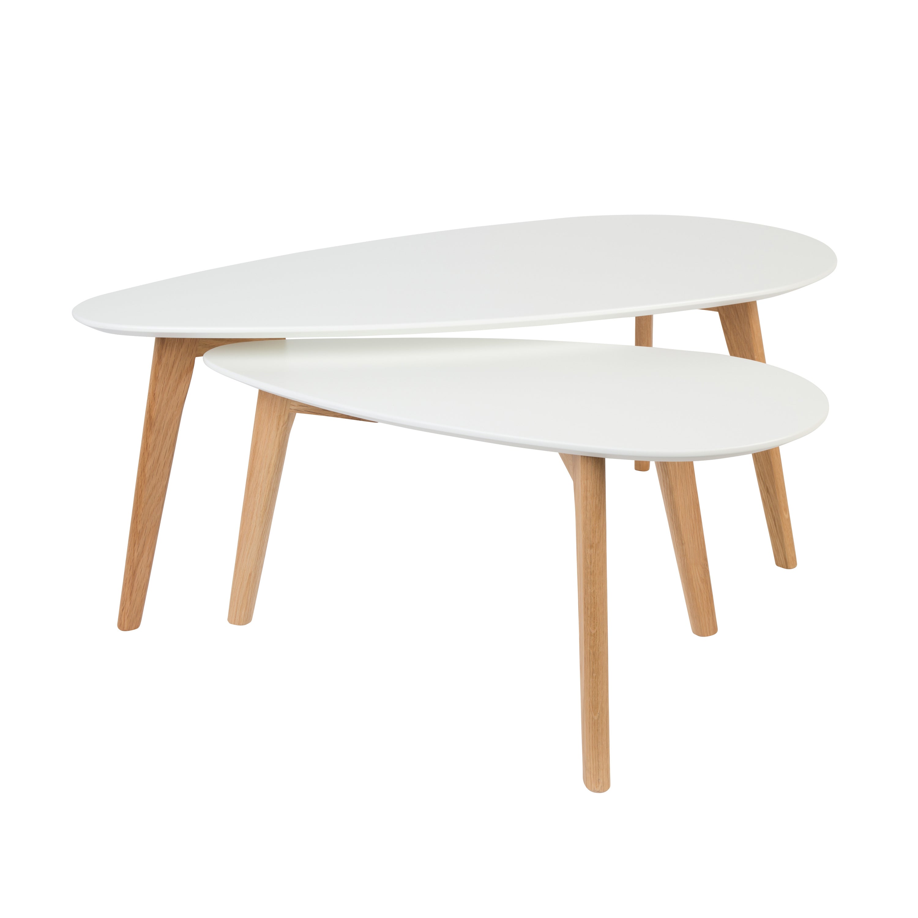 Blokker basic Hanne Bijzettafel/Salontafel Set van 2