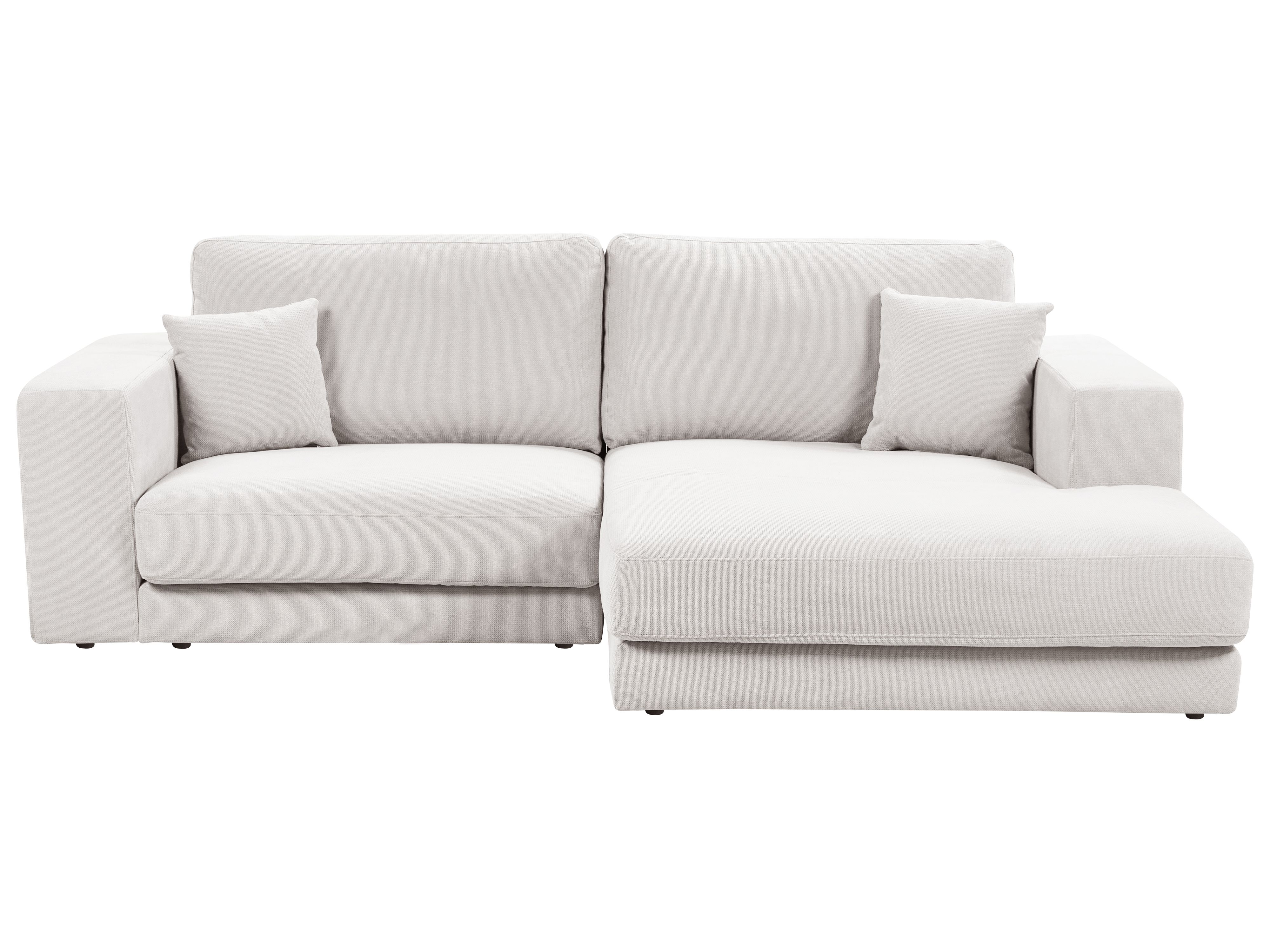 Corner Sofa 3 Seater LOFOTEN Fabric Off-White Left Hand