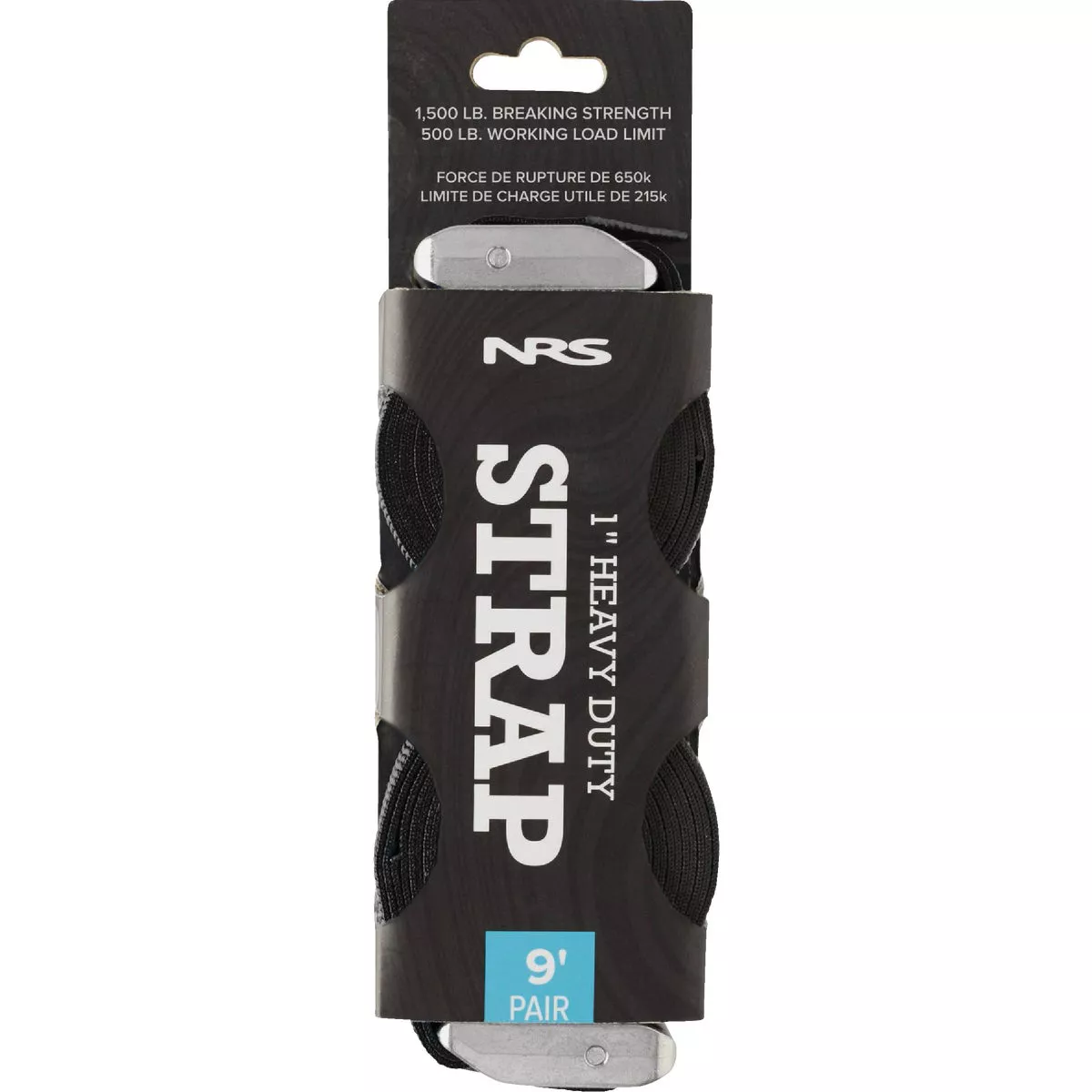 NRS 1 In. x 9 Ft. Stealth Black Heavy Duty Tie-Down Strap (2-Pack)
