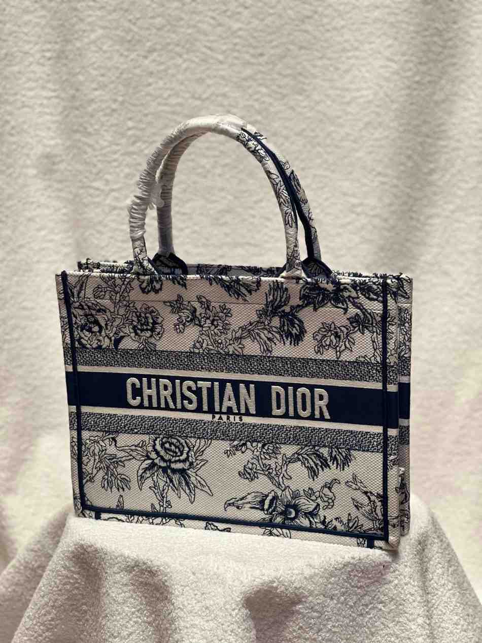 Dior Book Tote Toile De Jouy Reverse Embroidered Bags
