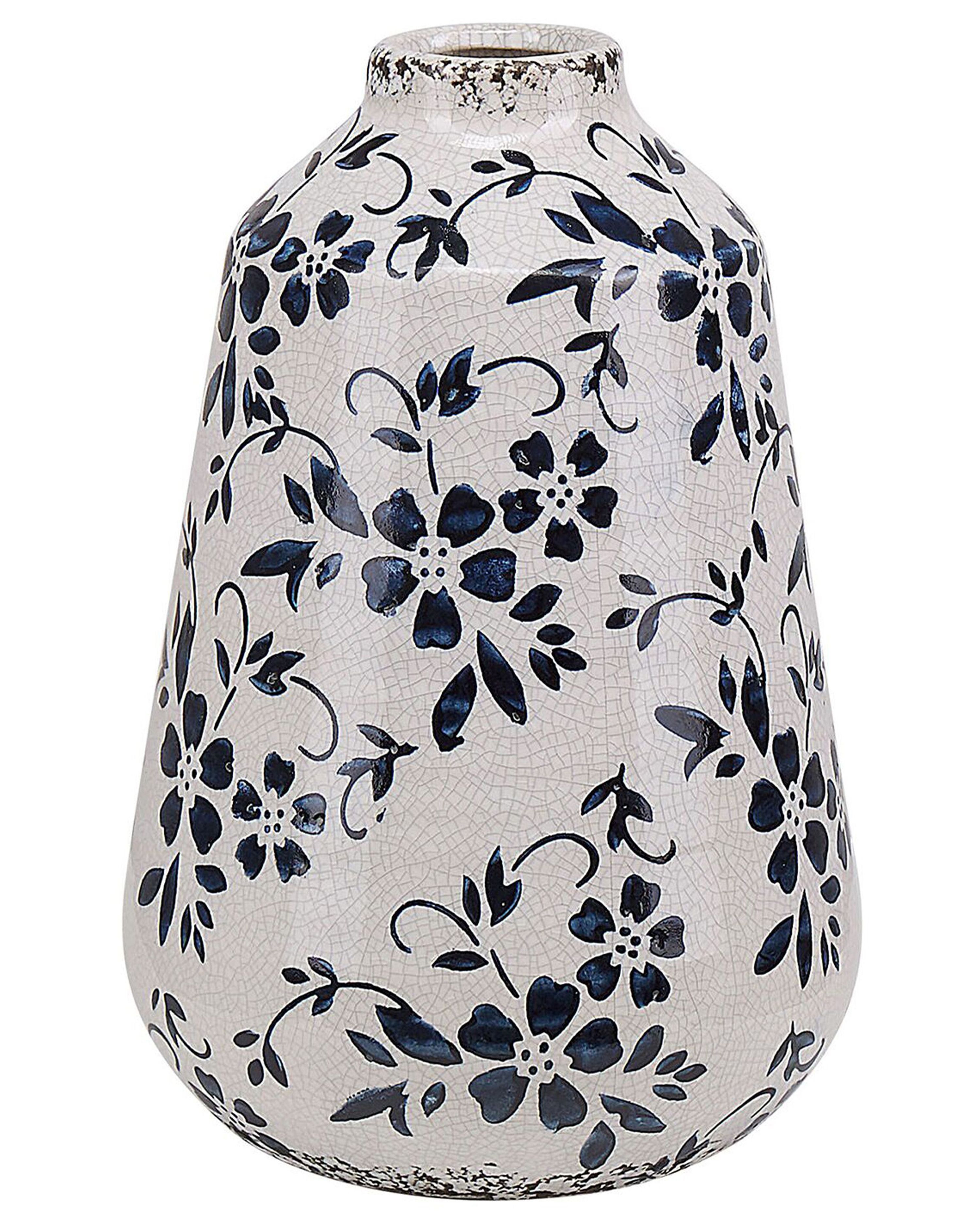 Flower Vase MARONEIA Stoneware 20 cm White
