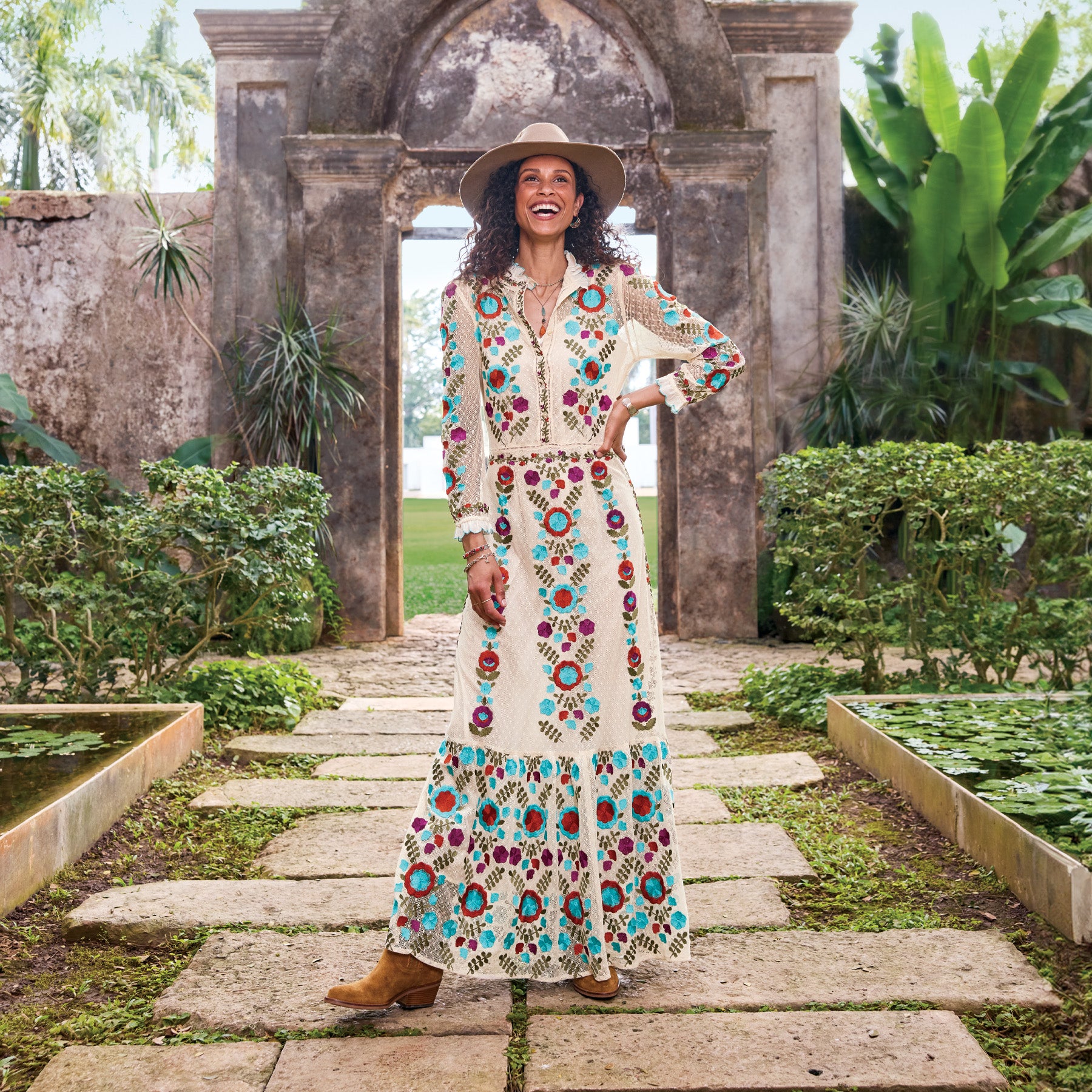 Ary Embroidered Maxi Dress - Sundance Clothing