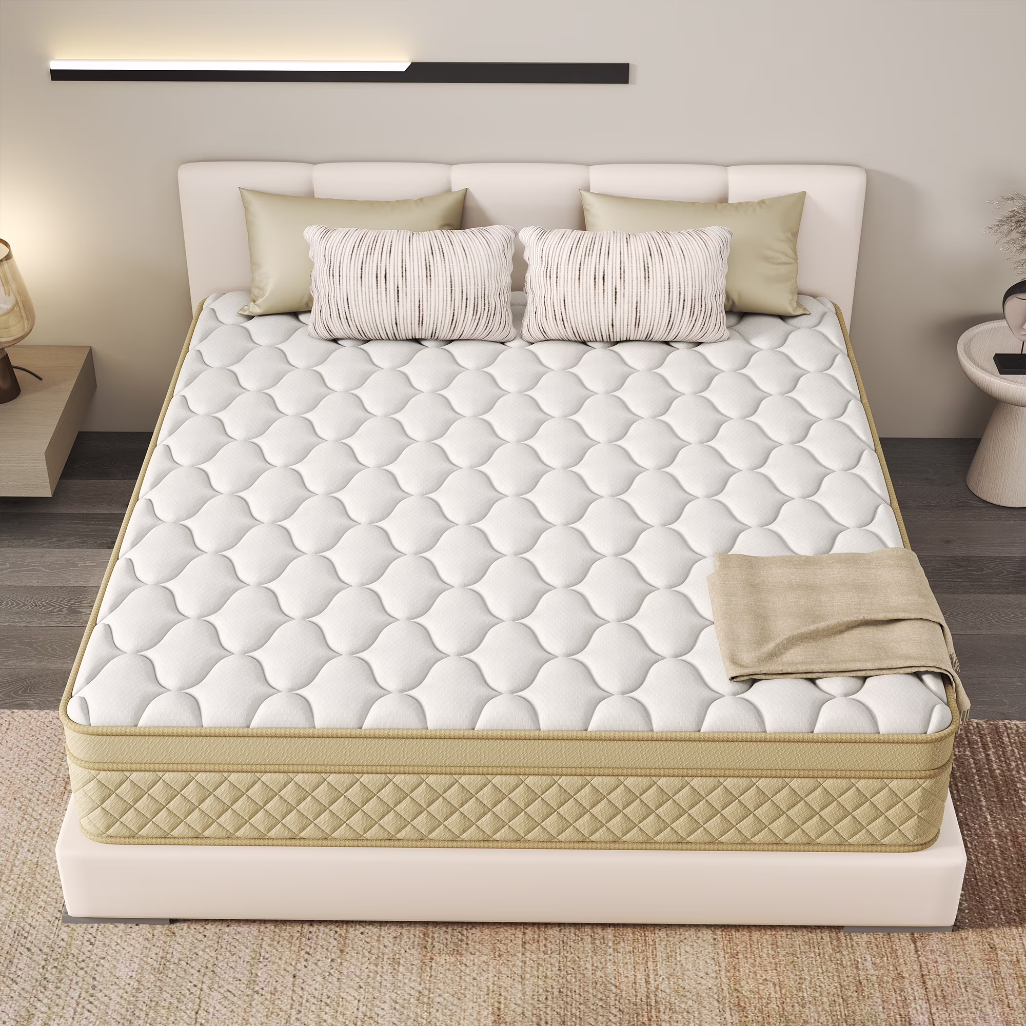 Yilicy 12 inch Queen Mattress,Hybrid Mattresses Medium in a Box