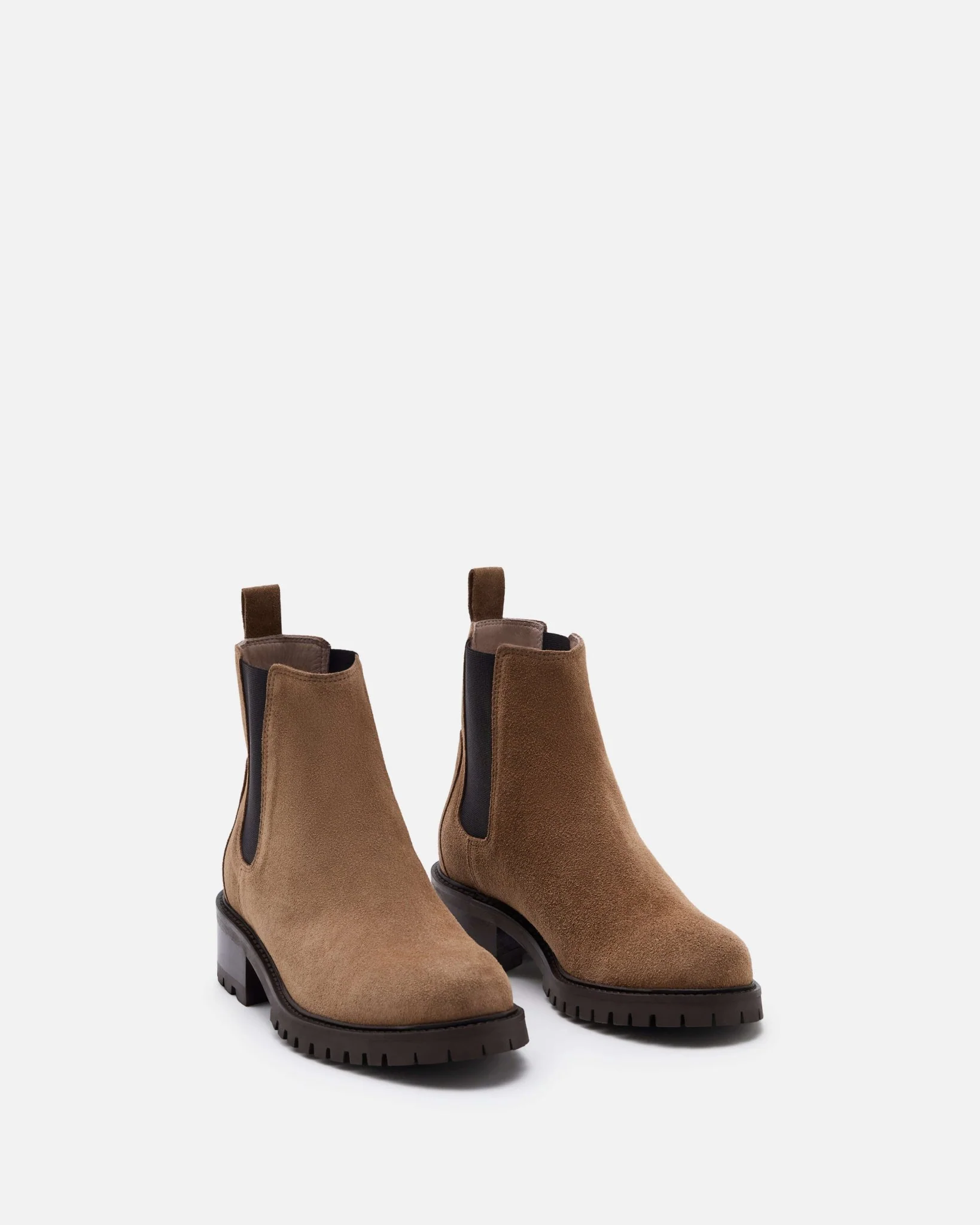 BOTTINES MARISSA/VEL - En cuir velours taupe
