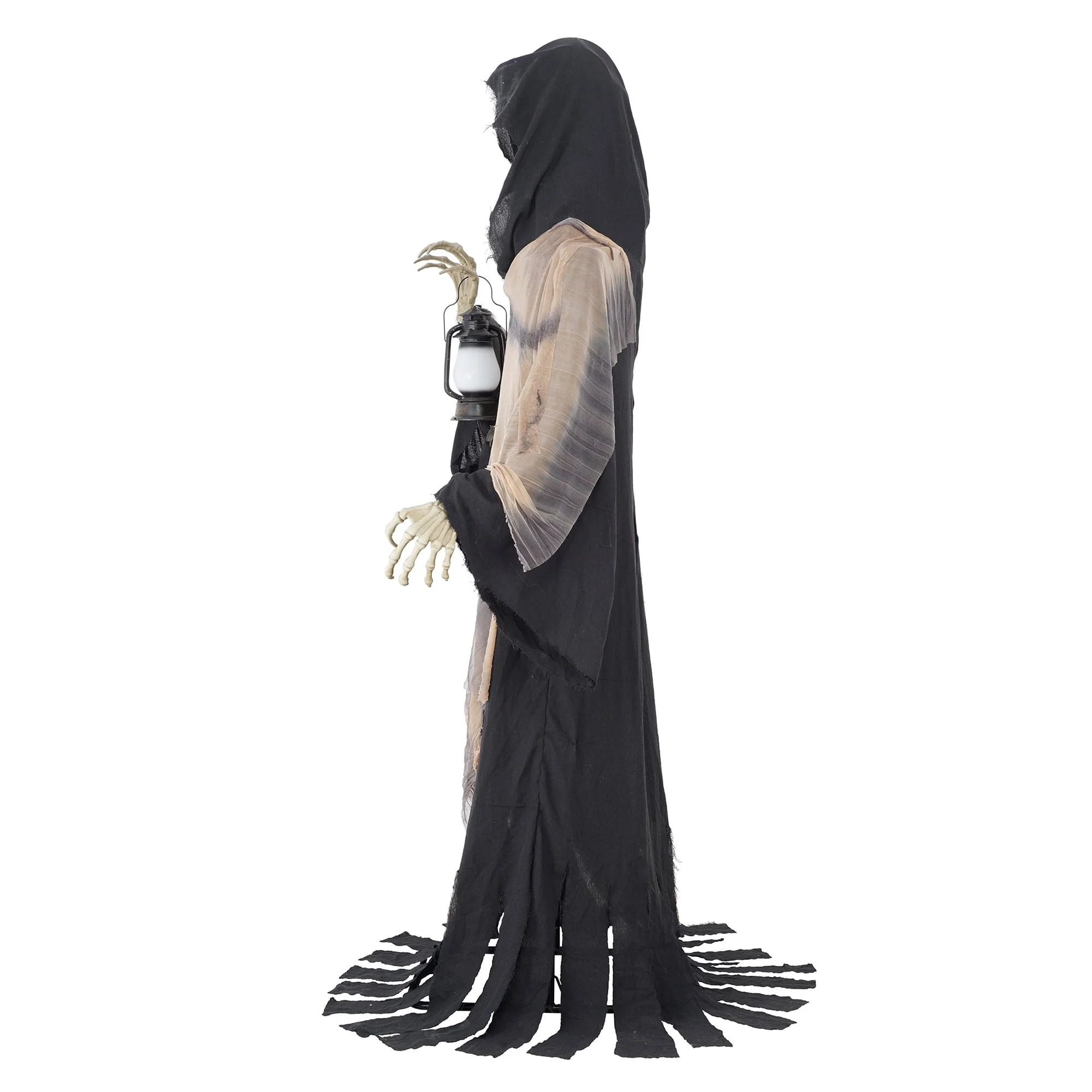 Animated Reaper with Lantern Decoration, Black and Brown, 84", Halloween by Way To Celebrate - Image 4 Animated Reaper with Lantern Decoration, Black and Brown, 84", Halloween by Way To Celebrate - Image 4