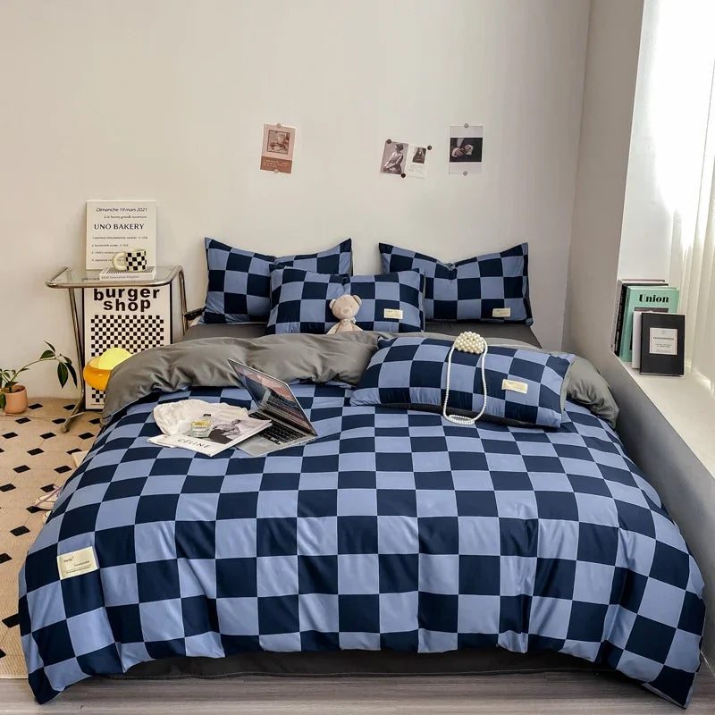 MonoGrid - Modern Geruite Bedset