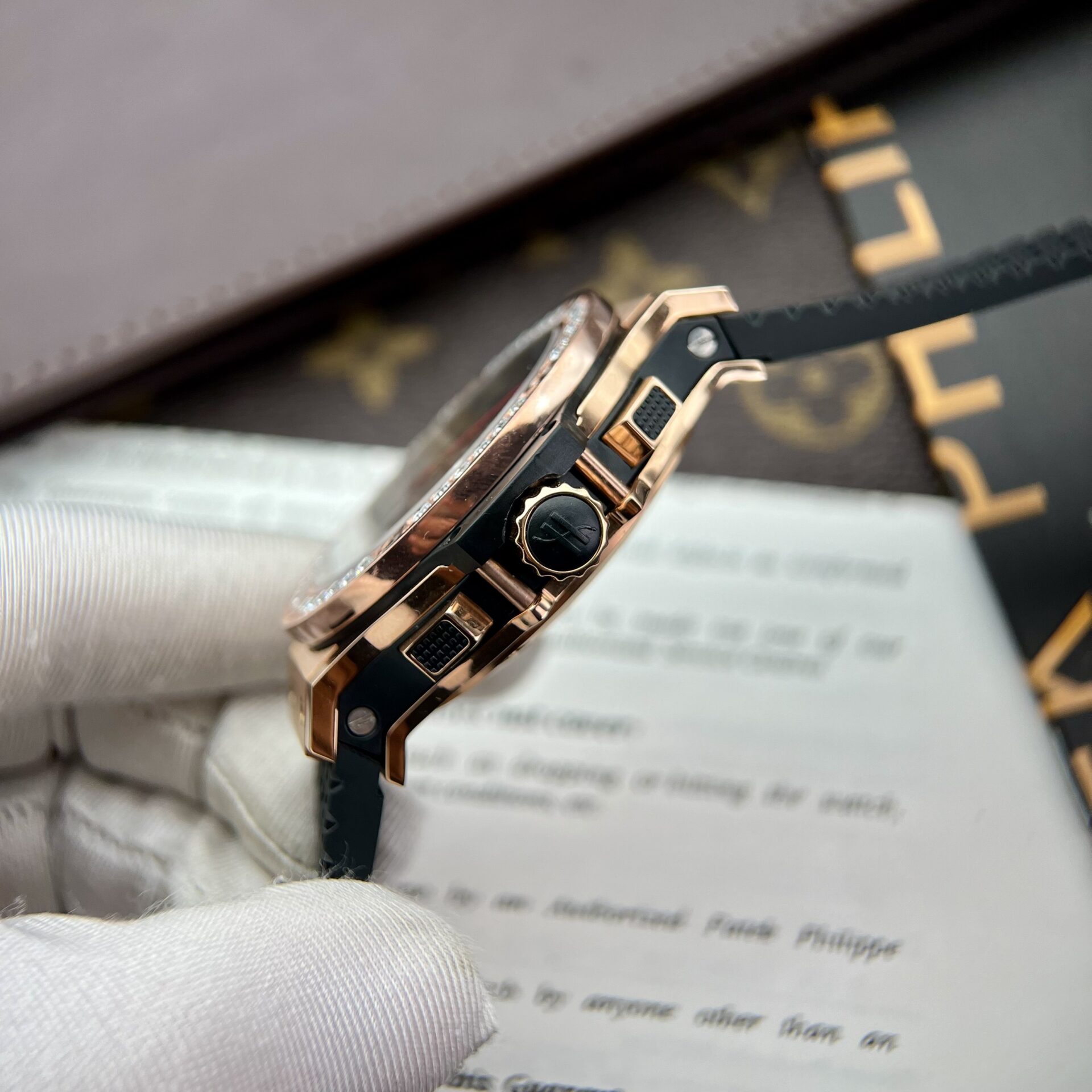 Hublot Fake Watch Big Bang King Gold Choronograph Rubber Strap 44mm - Top club