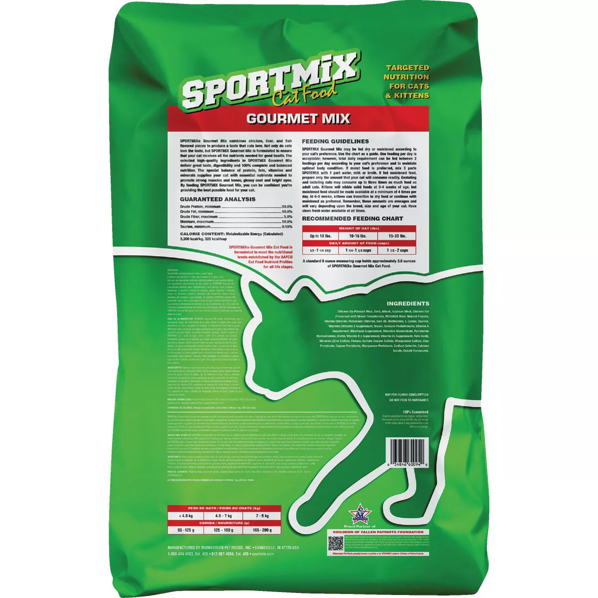 Sportmix Gourmet Mix 15 Lb. Chicken, Liver, & Fish Flavor All Ages Dry Cat Food
