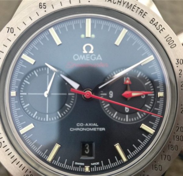 Replica Omega OMF Speedmaster 57 Co-Axial Blue Dial SS Bracelet A9300 - Top club