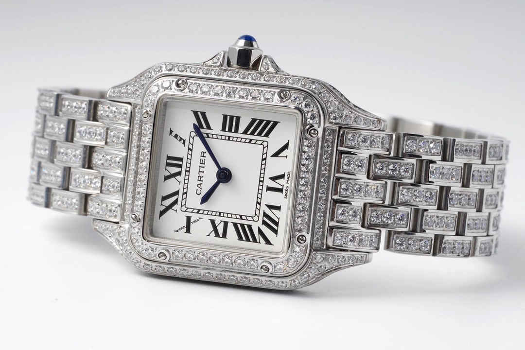 Cartier Cheetah Full of Diamonds Ladies 37MM-White Gold(1:1 replica) - Top club