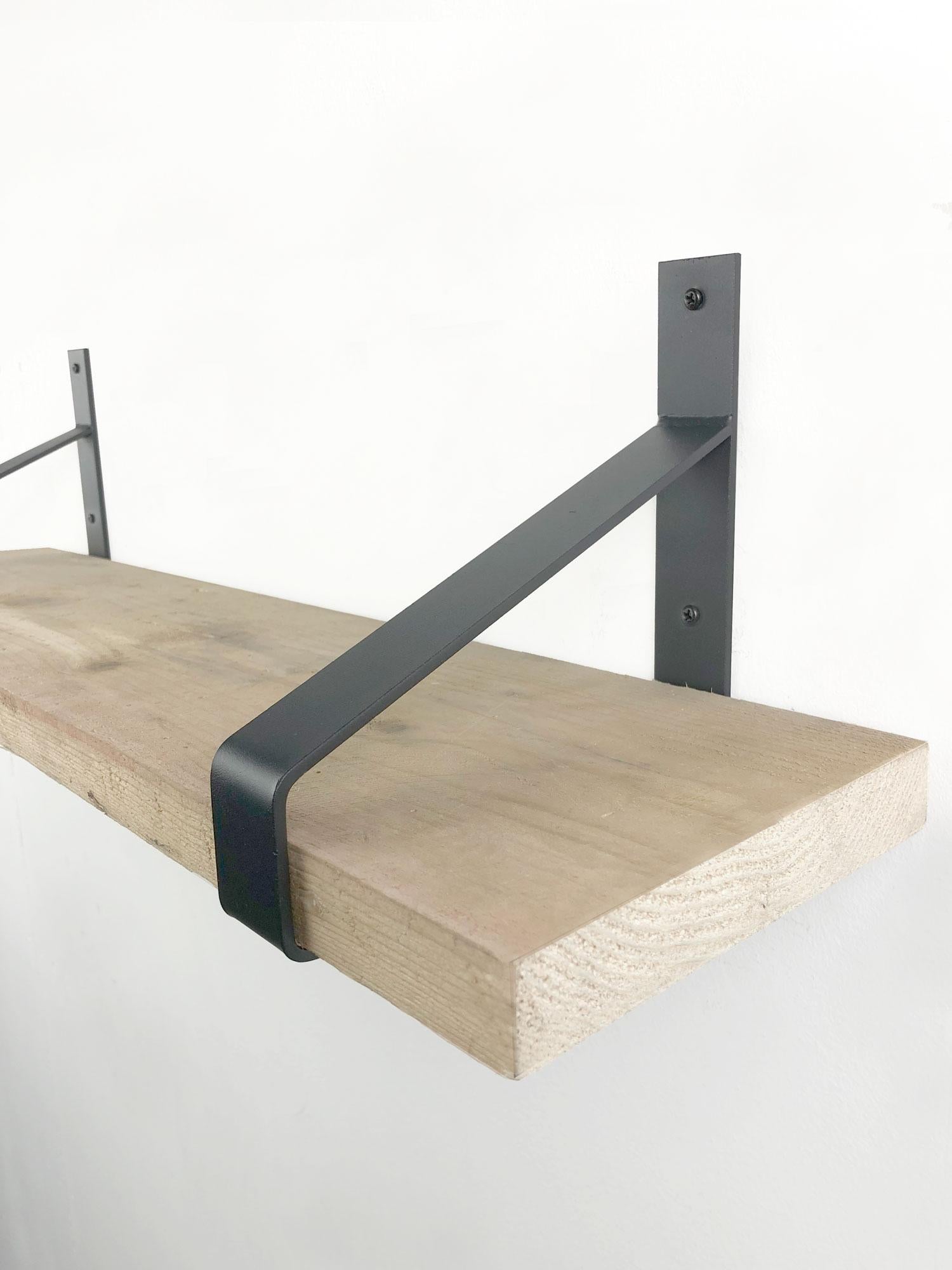 Woodbrothers Steigerhout wandplank 100x20cm + dragers