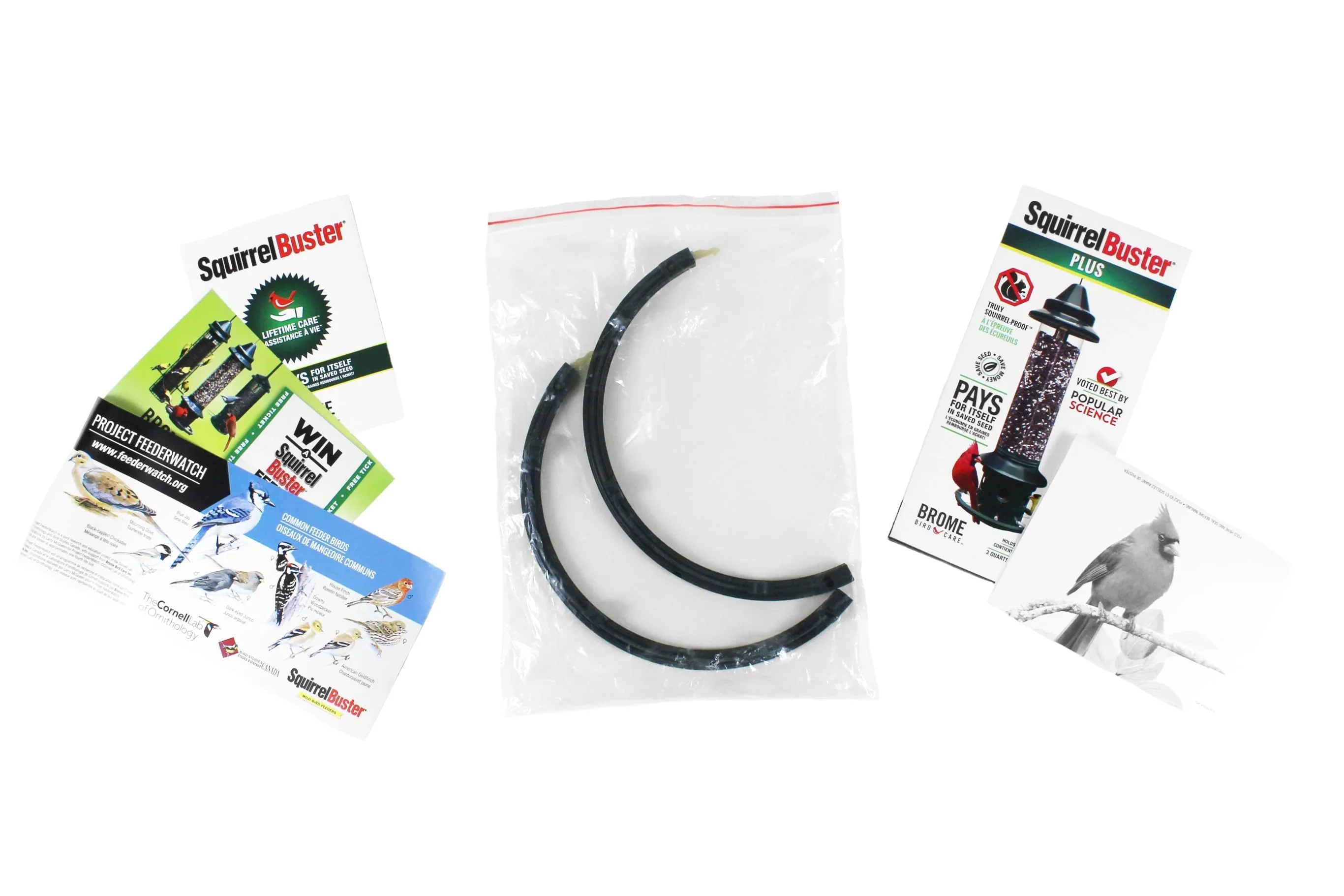 Brome Squirrel Buster Plus Tube Bird Feeder, 23 in, 3 Qt, 2 Pack - Cardinal Perch Ring - Image 5 Brome Squirrel Buster Plus Tube Bird Feeder, 23 in, 3 Qt, 2 Pack - Cardinal Perch Ring - Image 5