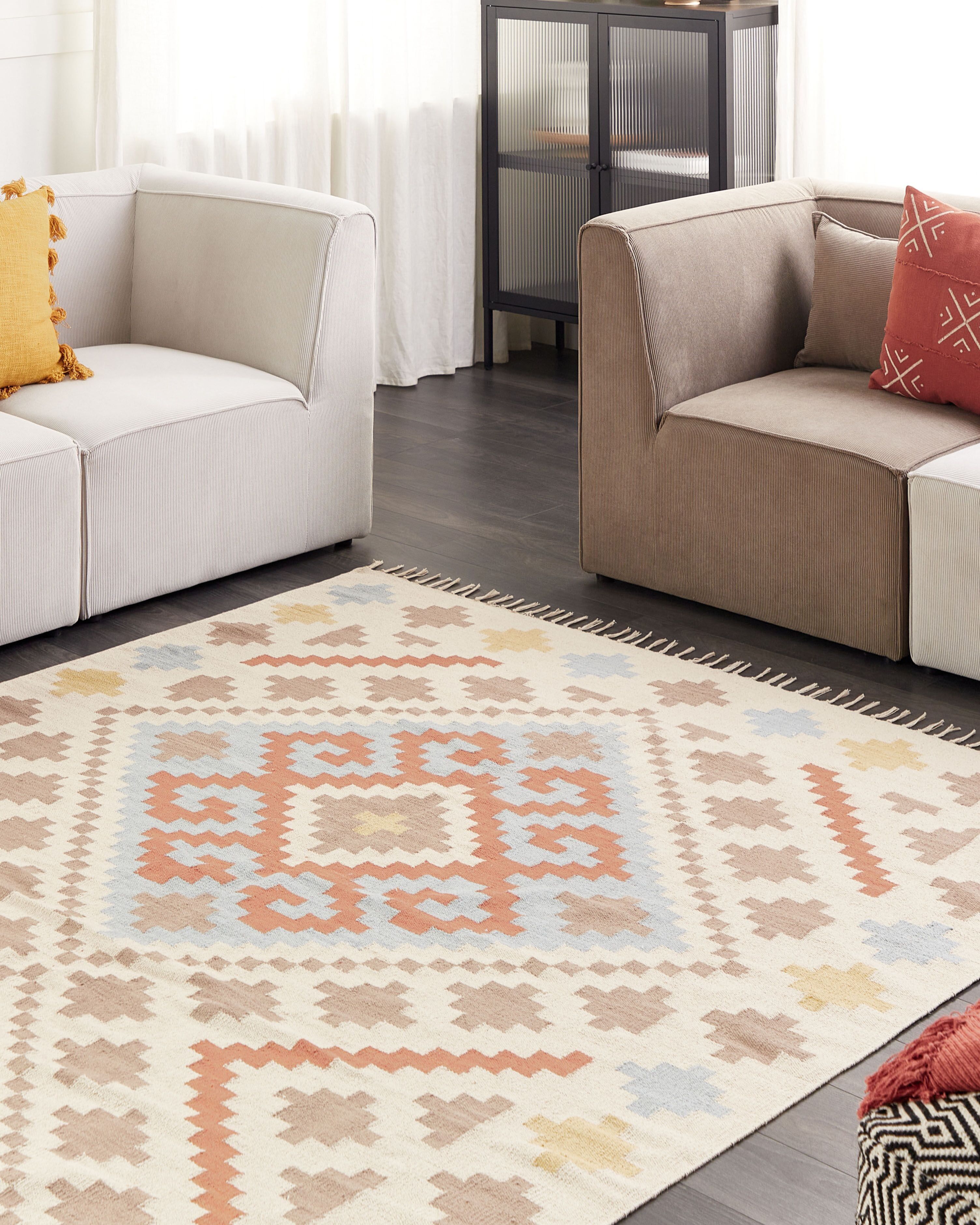 Rug ATAN Multicolour 200 x 300 cm Cotton Kilim