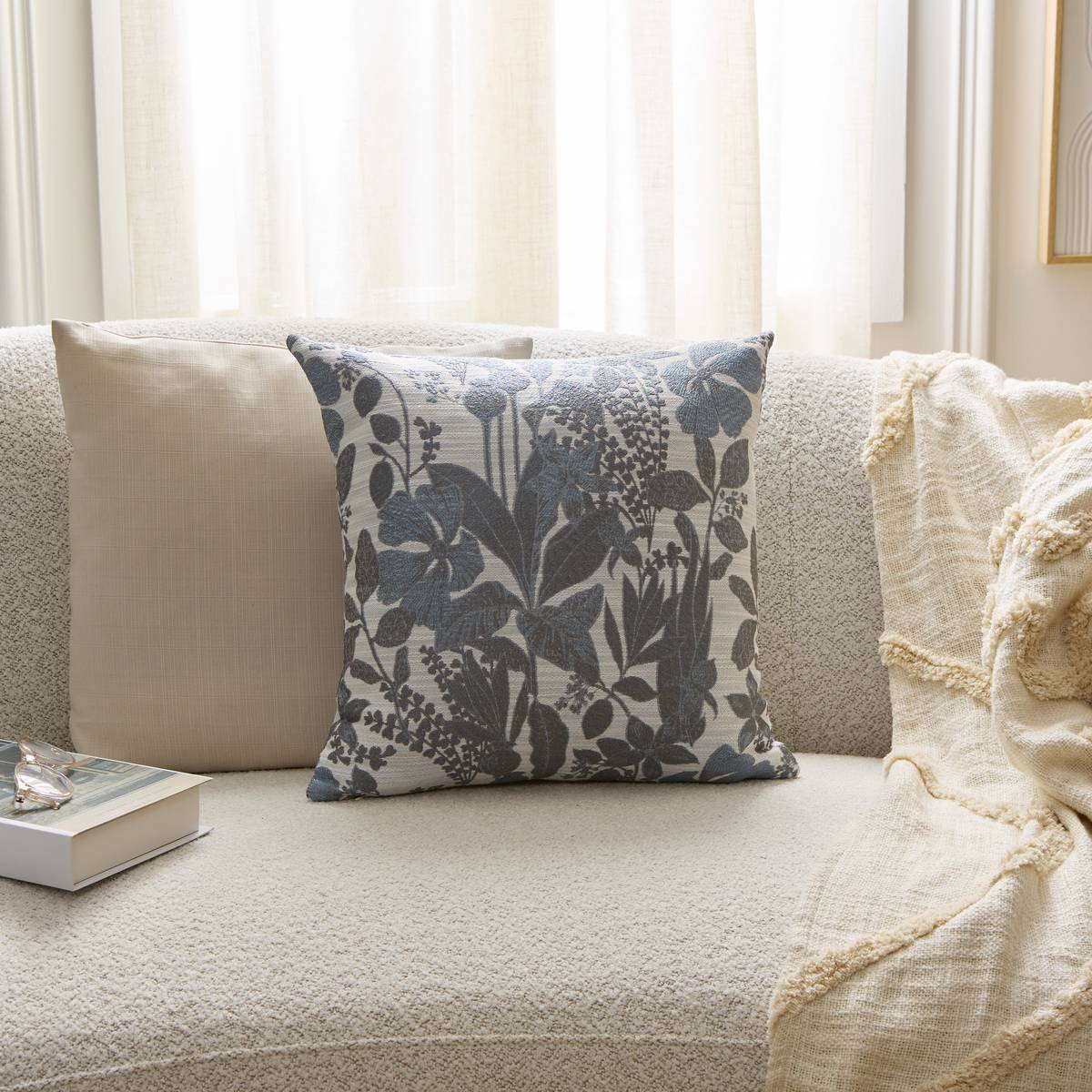 Cushion "Samara" Storm Blue, 40x40 cm