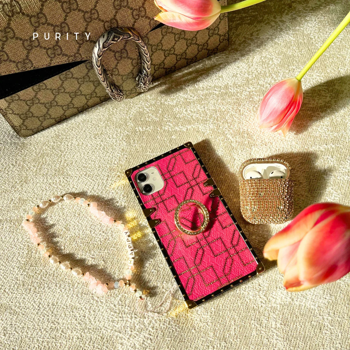 Samsung Case with Ring Magenta - Wholesale & Influencer