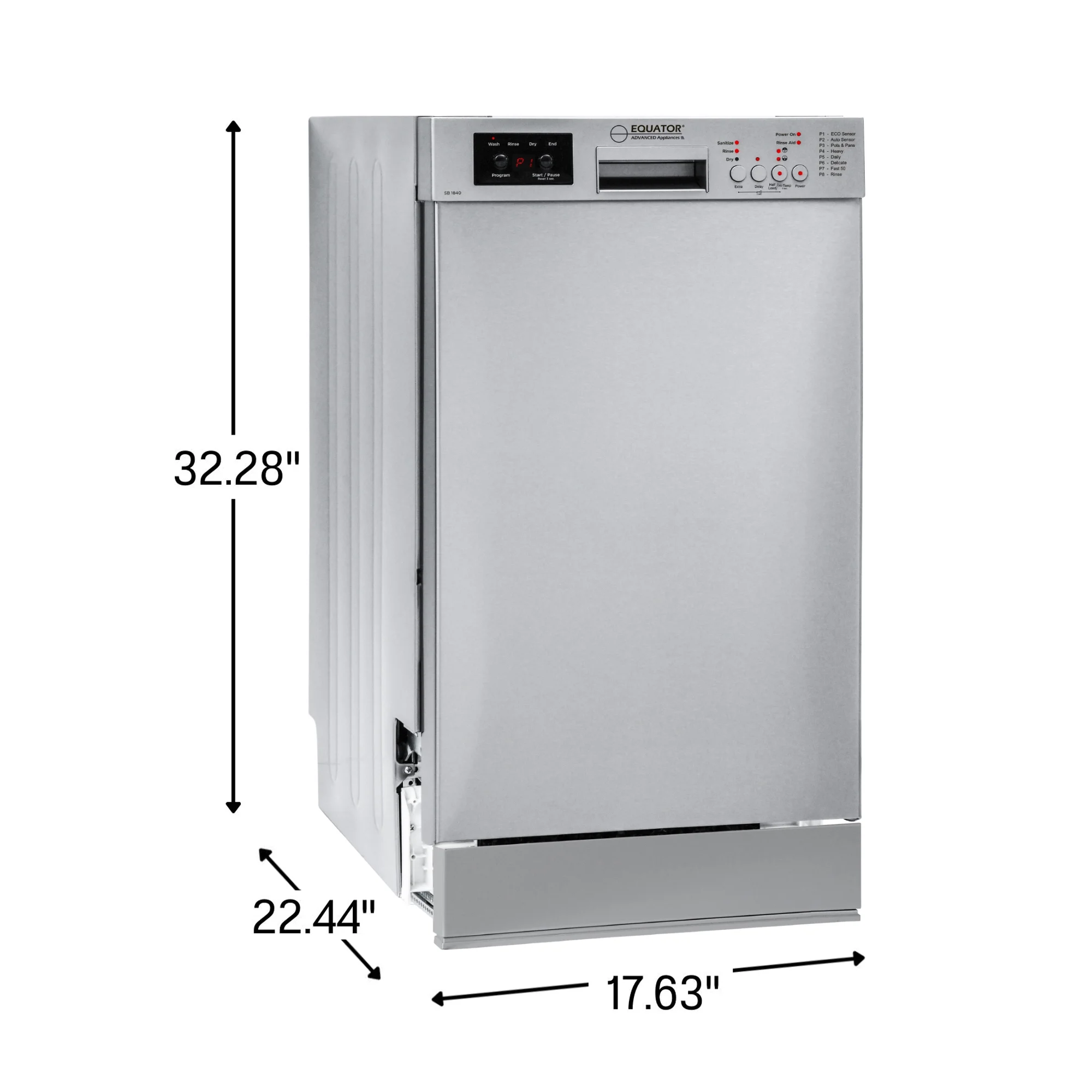 Equator 18 in Dishwasher 10 place QUIET 110V E-Star ADA? HP Garbage Disposer