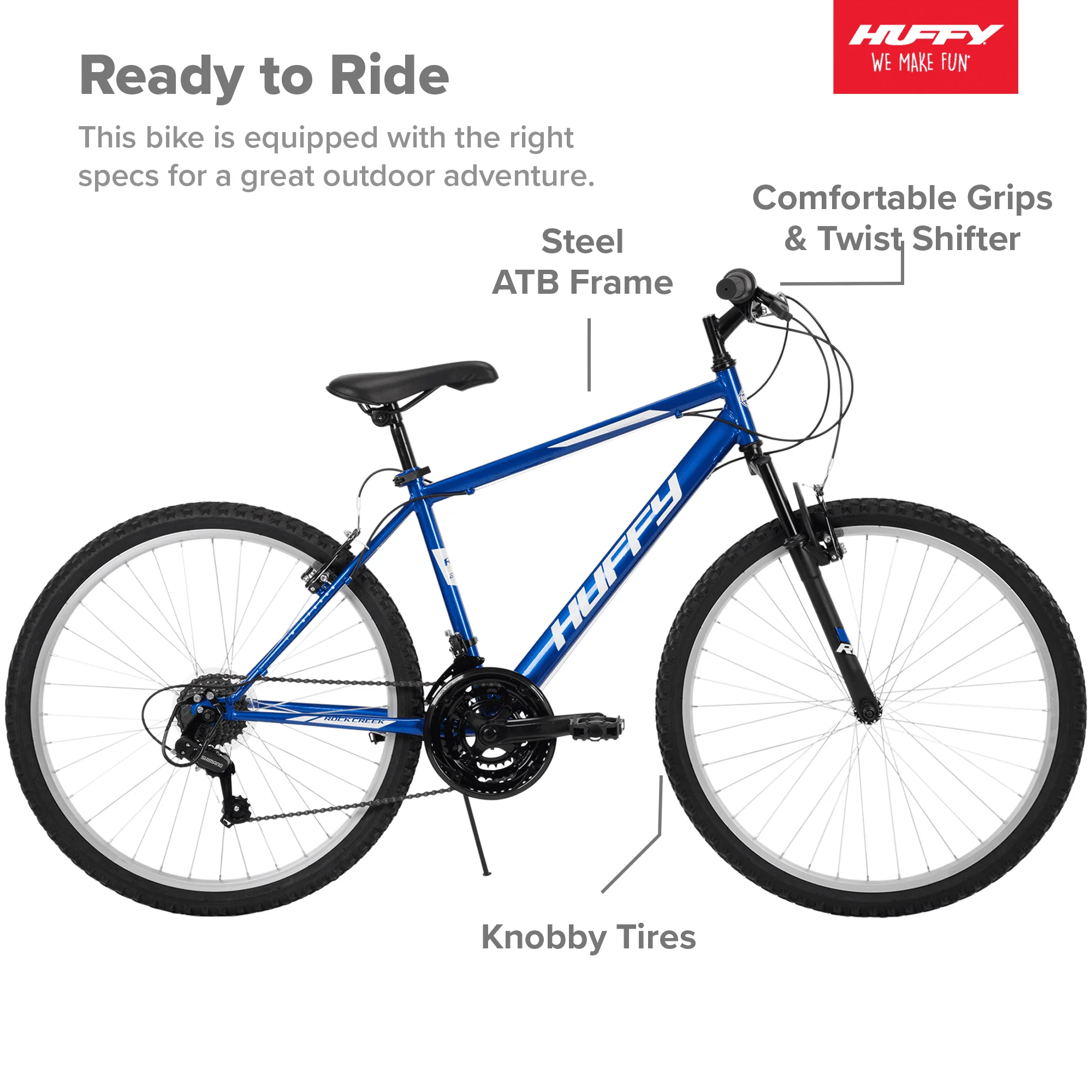 26-inch Rock Creek Men's Mountain Bike, Blue - Image 3