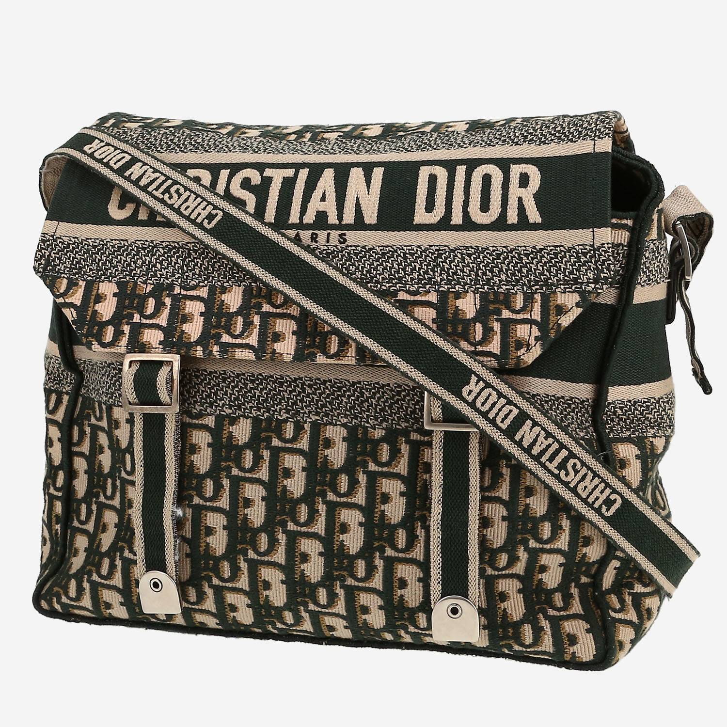 Dior Diorcamp shoulder bag in green monogram canvas Oblique1:1High-quality replica