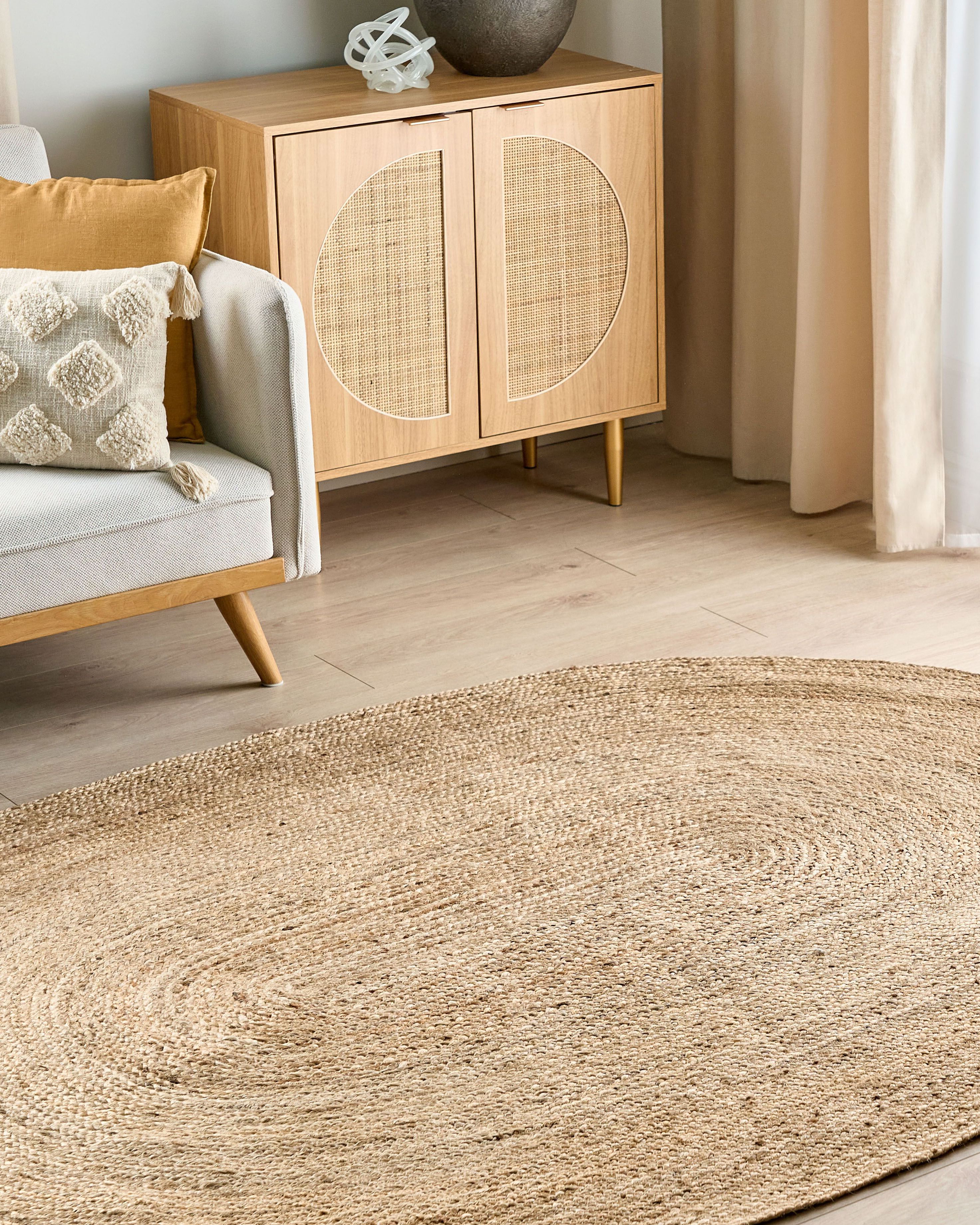 Rug DEMIRCI Beige 160 x 230 cm Jute