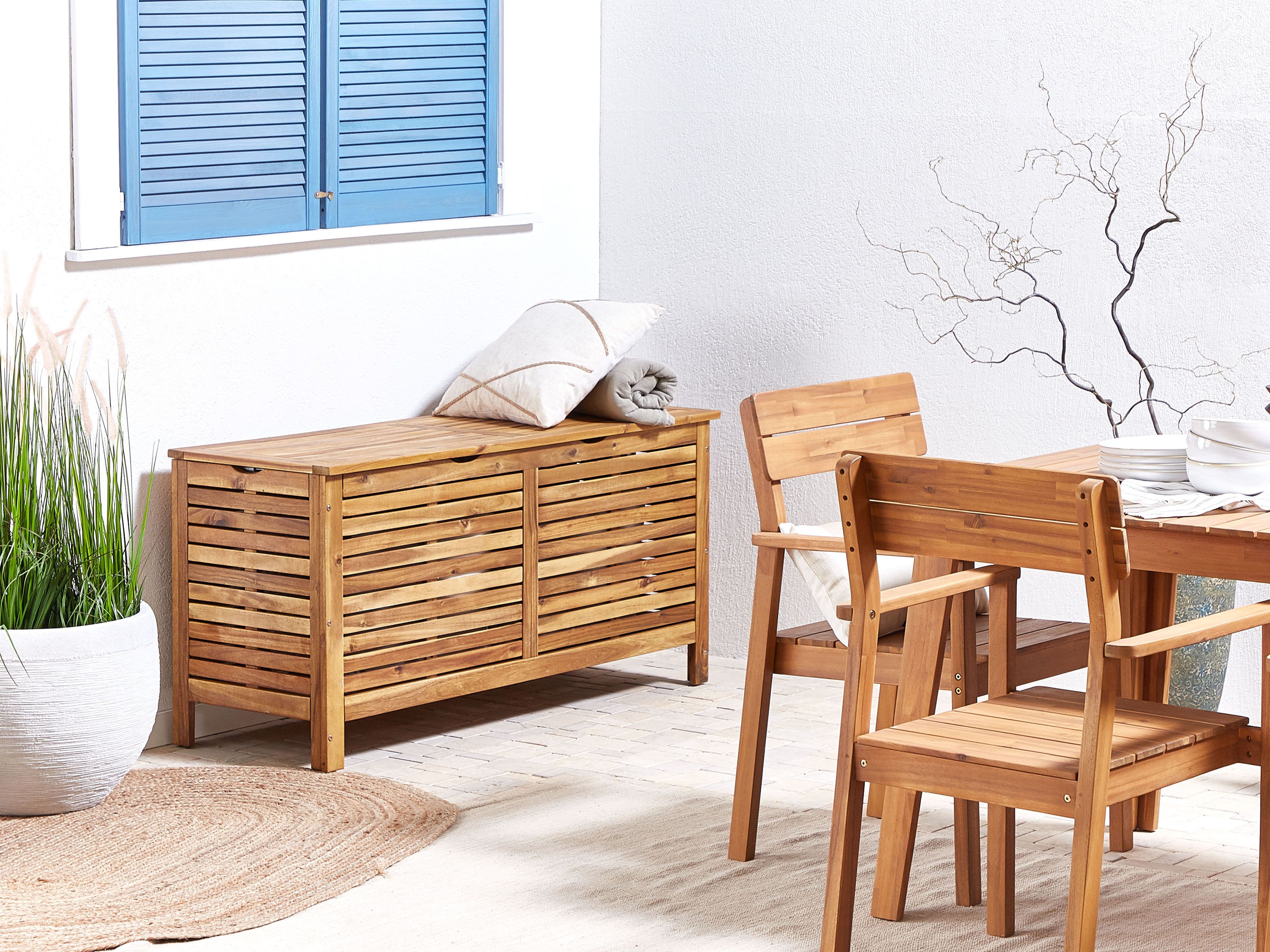 Storage Box RIVIERA 130 cm 48 cm Light Brown