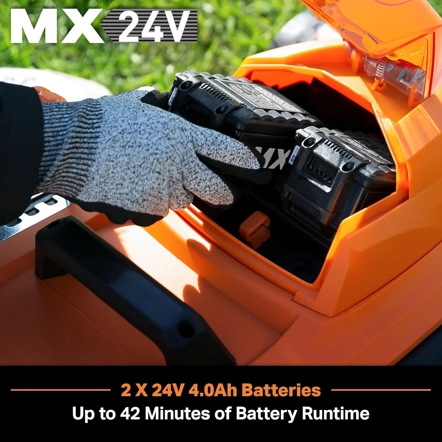 LawnMaster 48V Max Brushless Lawn Mower With 2 x 24V Max 4.0Ah Batteries And Dual Charger - CLMF4817E - Image 3 LawnMaster 48V Max Brushless Lawn Mower With 2 x 24V Max 4.0Ah Batteries And Dual Charger - CLMF4817E - Image 3