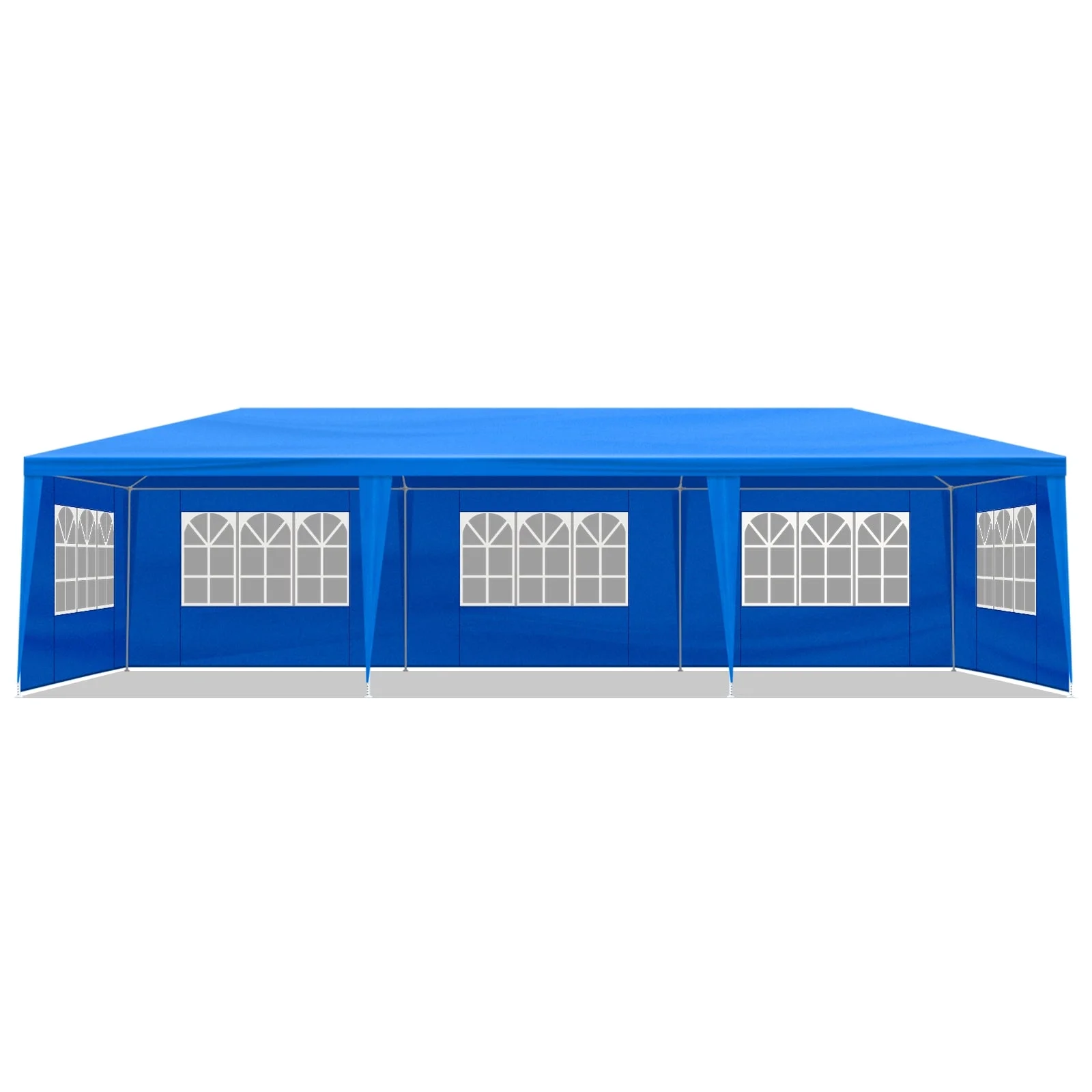 10'x30' Outdoor Party Tent with 8 Removable Sidewalls - Waterproof Canopy Patio Wedding Gazebo for Backyard Events, Blue