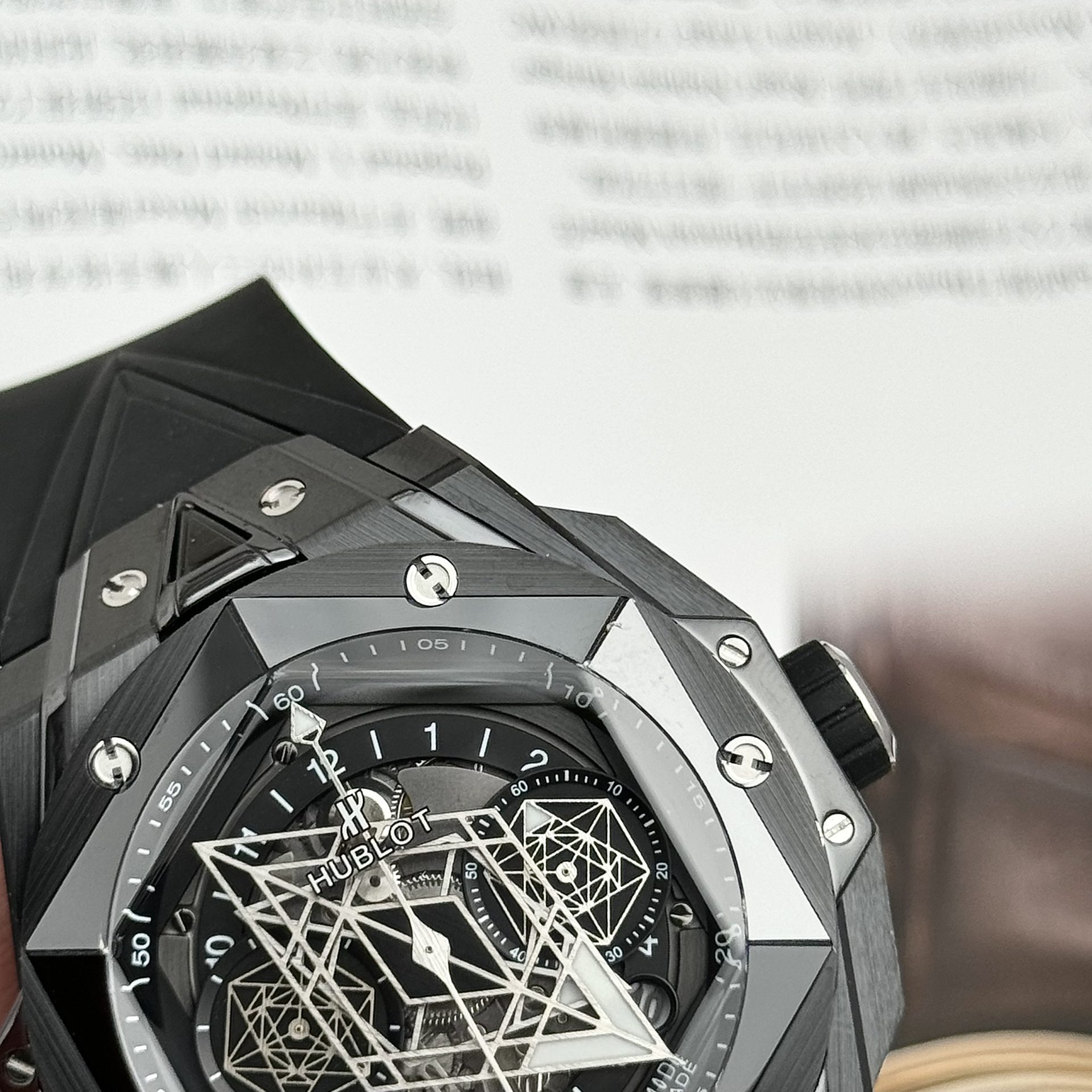 Hublot Replica Watches Big Bang Sang Bleu II Black Ceramic BBF 45mm - Top club