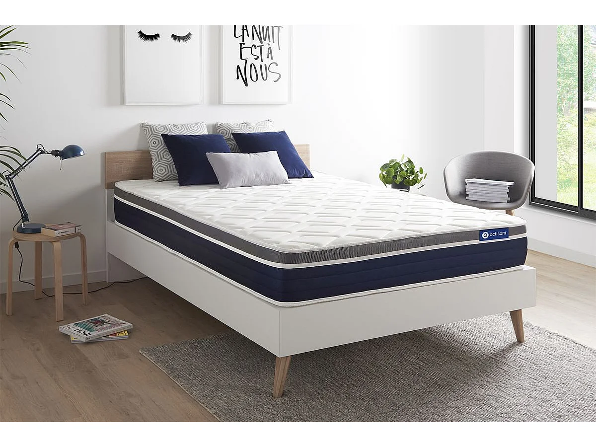ACTILATEX CONFORT Matelas Latex+mémoire de forme 160x200 cm Maxi épaisseur 7zones de confort