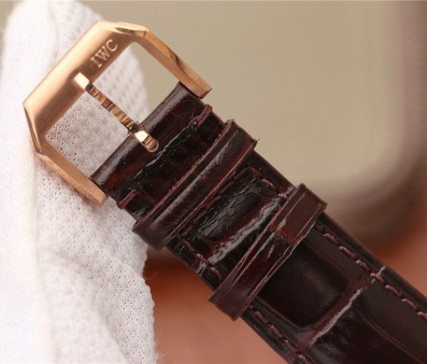 Replica IWC ZF Portuguese IW545406 RG Brown Dial Leather Strap A6498 - Top club